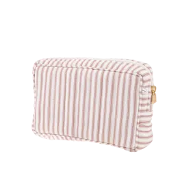 BON DEP - Pouch Small - Ticking Stripe Dusty Pink