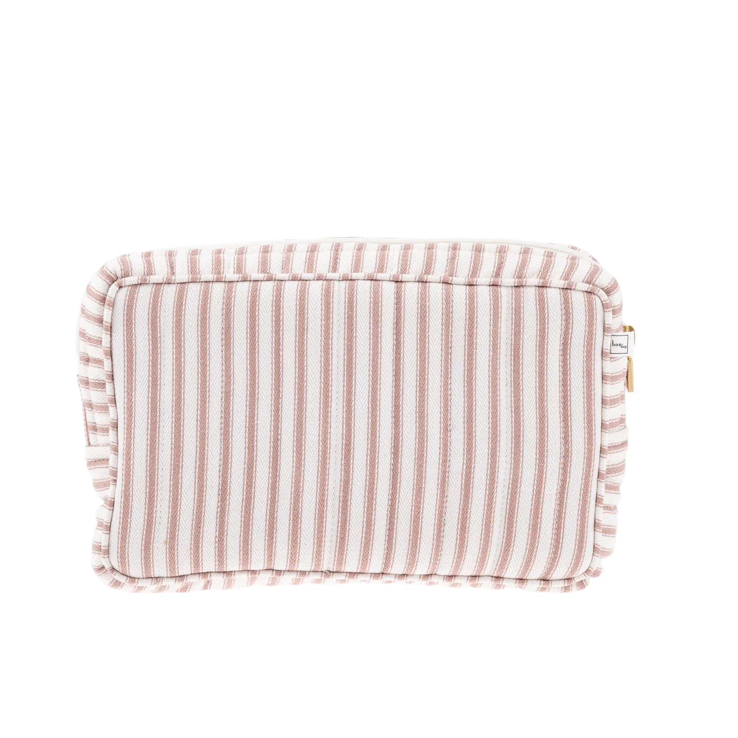 BON DEP - Pouch Small - Ticking Stripe Dusty Pink