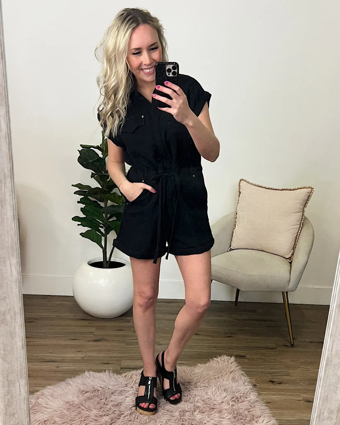 Brielle Black Romper FINAL SALE