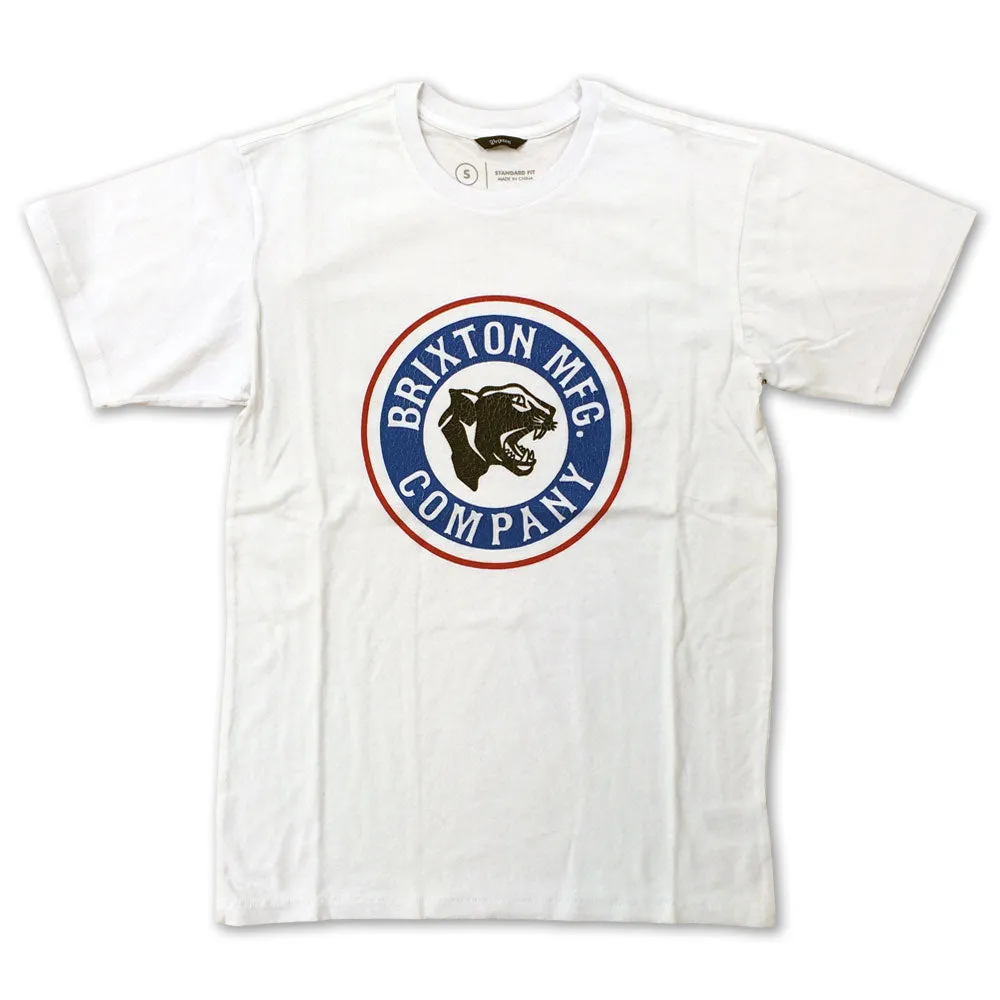 Brixton Forte T-Shirt White Blue