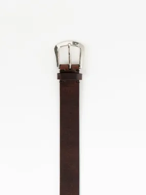 Brown Reversed Suede Belt