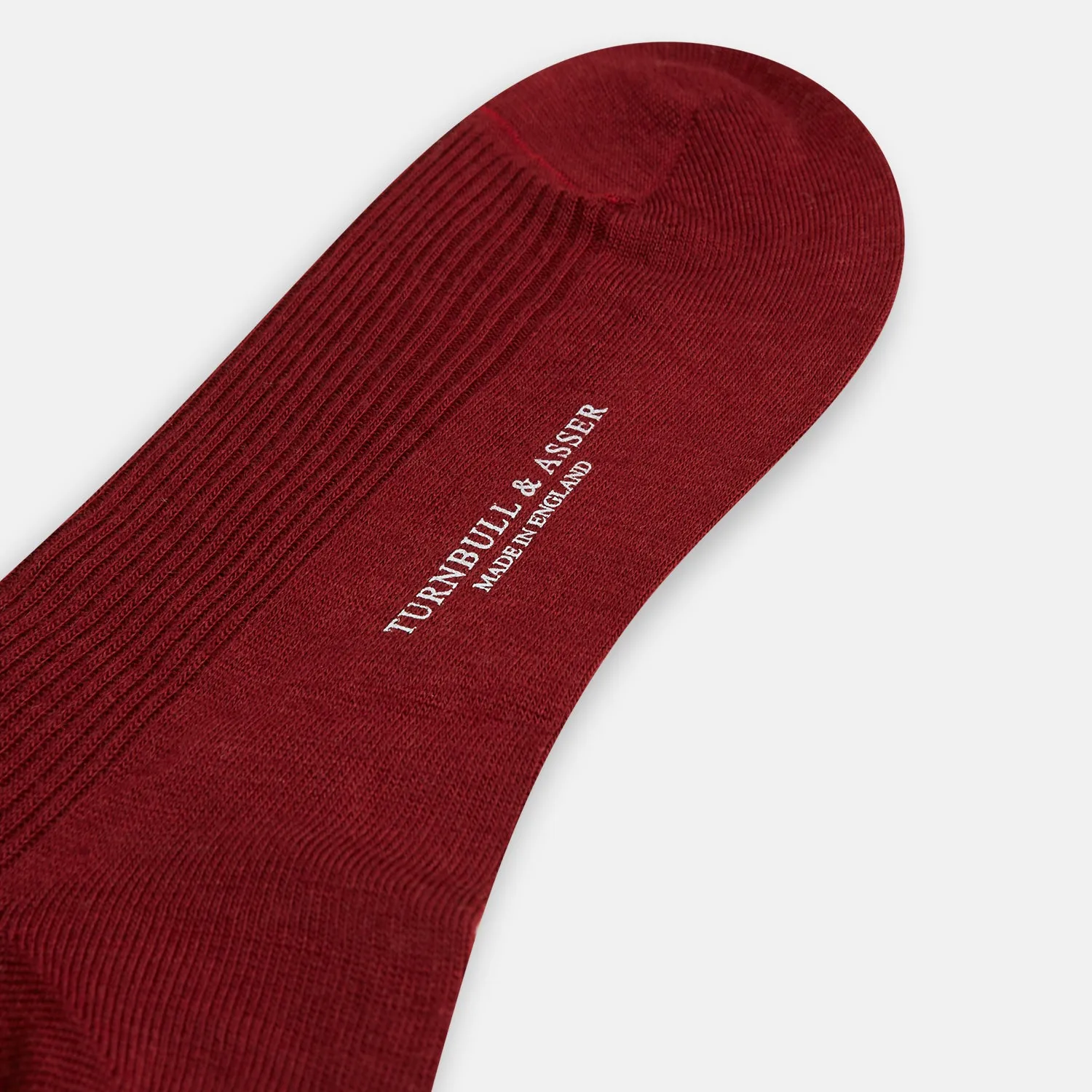 Burgundy Mid-Length Merino Socks