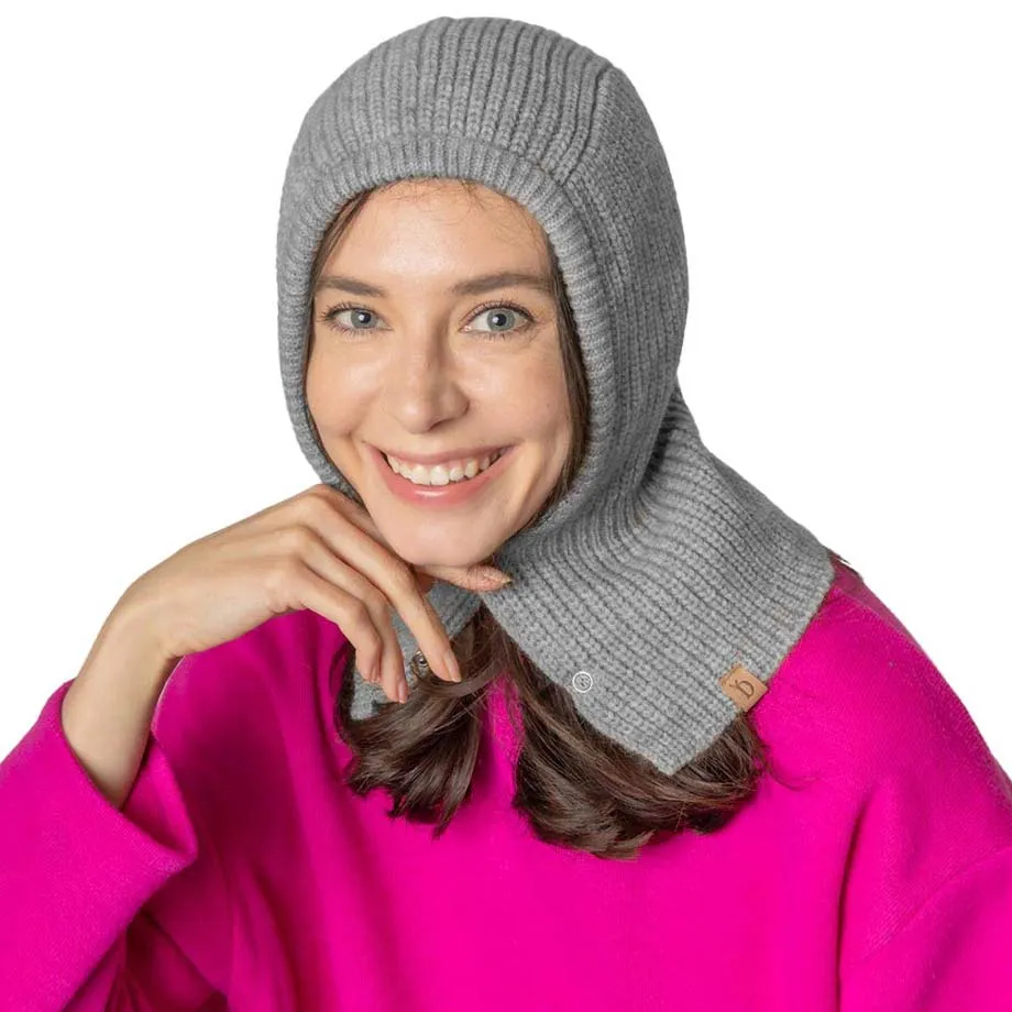 Buttoned Snood Hat