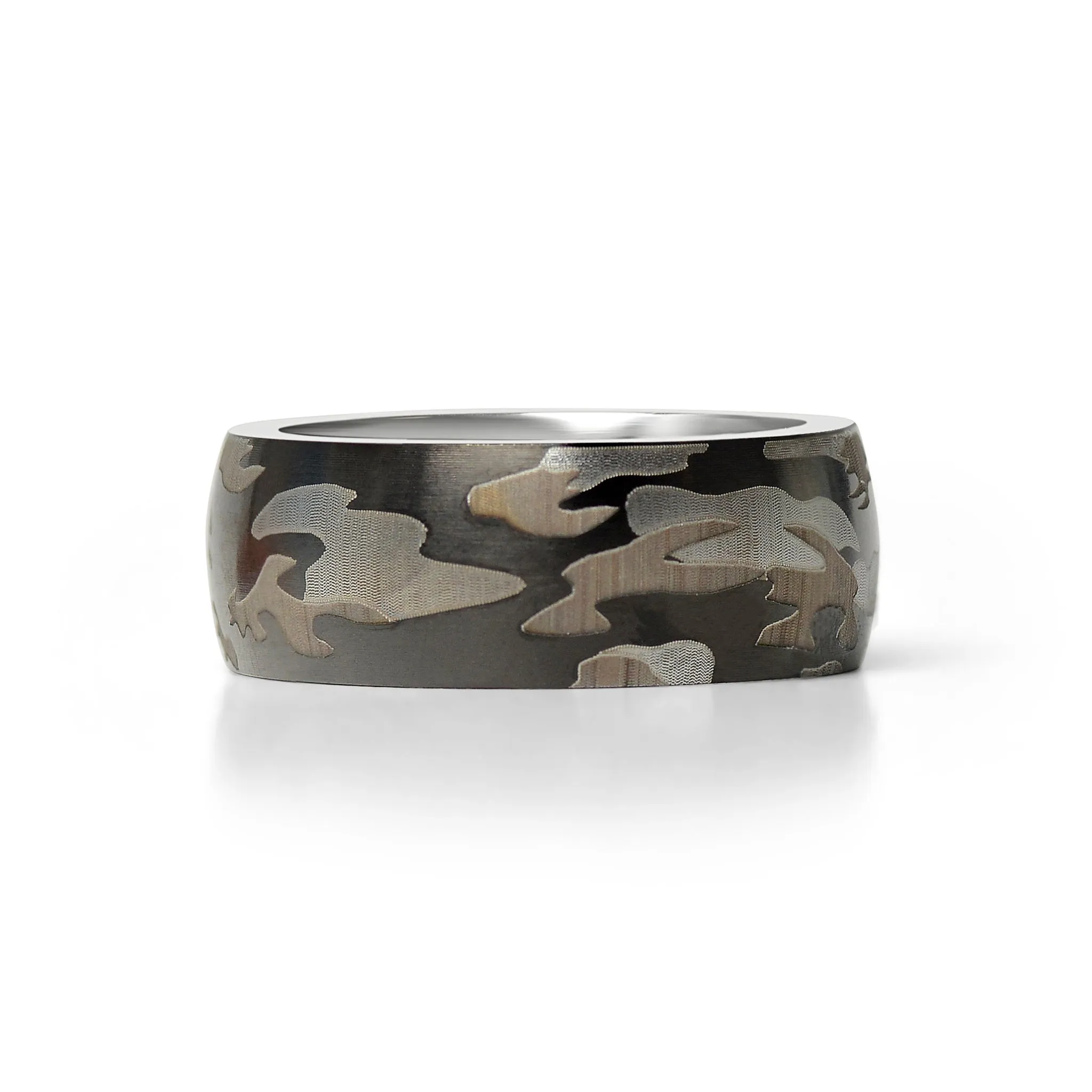 Camouflage Stainless Steel Blank Ring / CFR7017