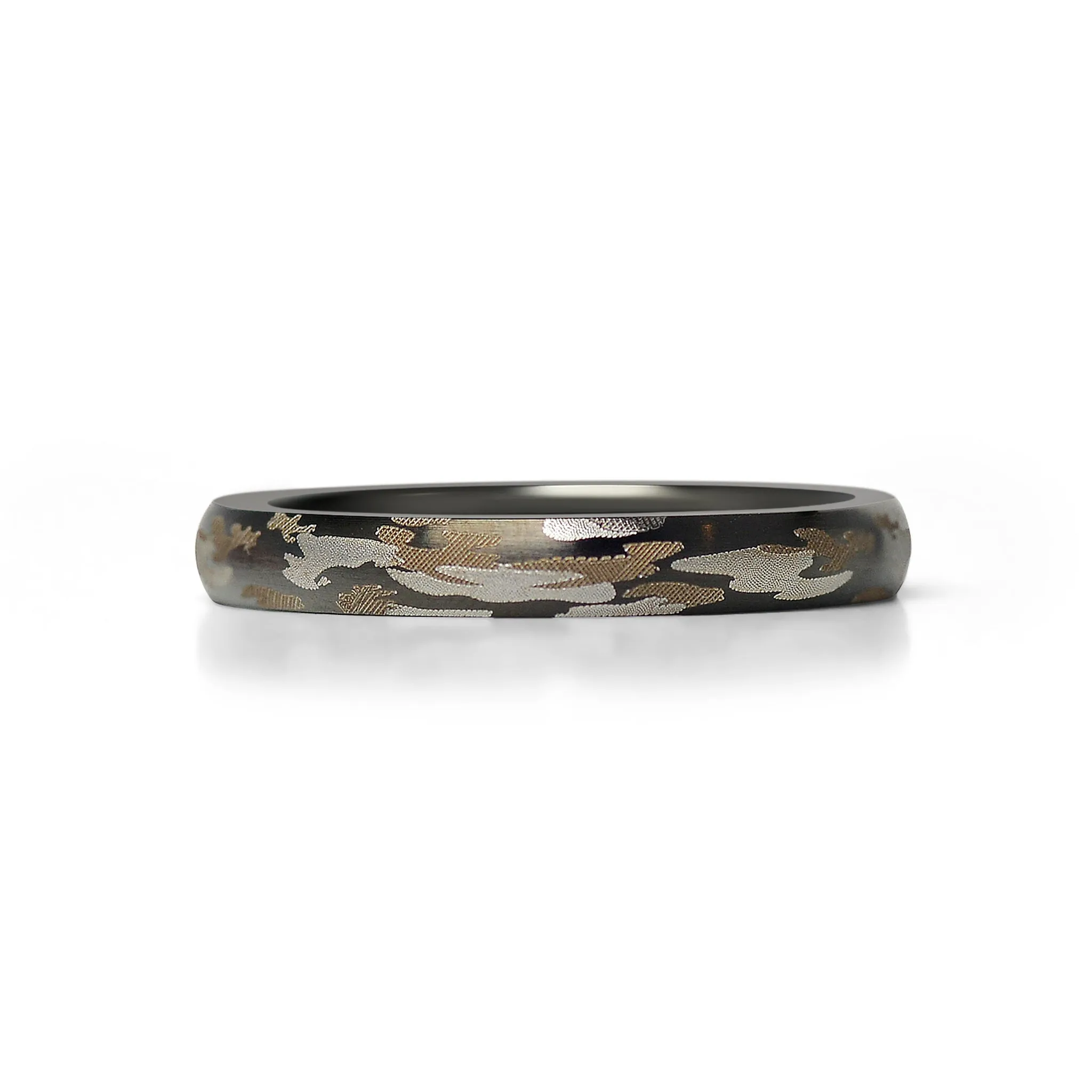 Camouflage Stainless Steel Blank Ring / CFR7017