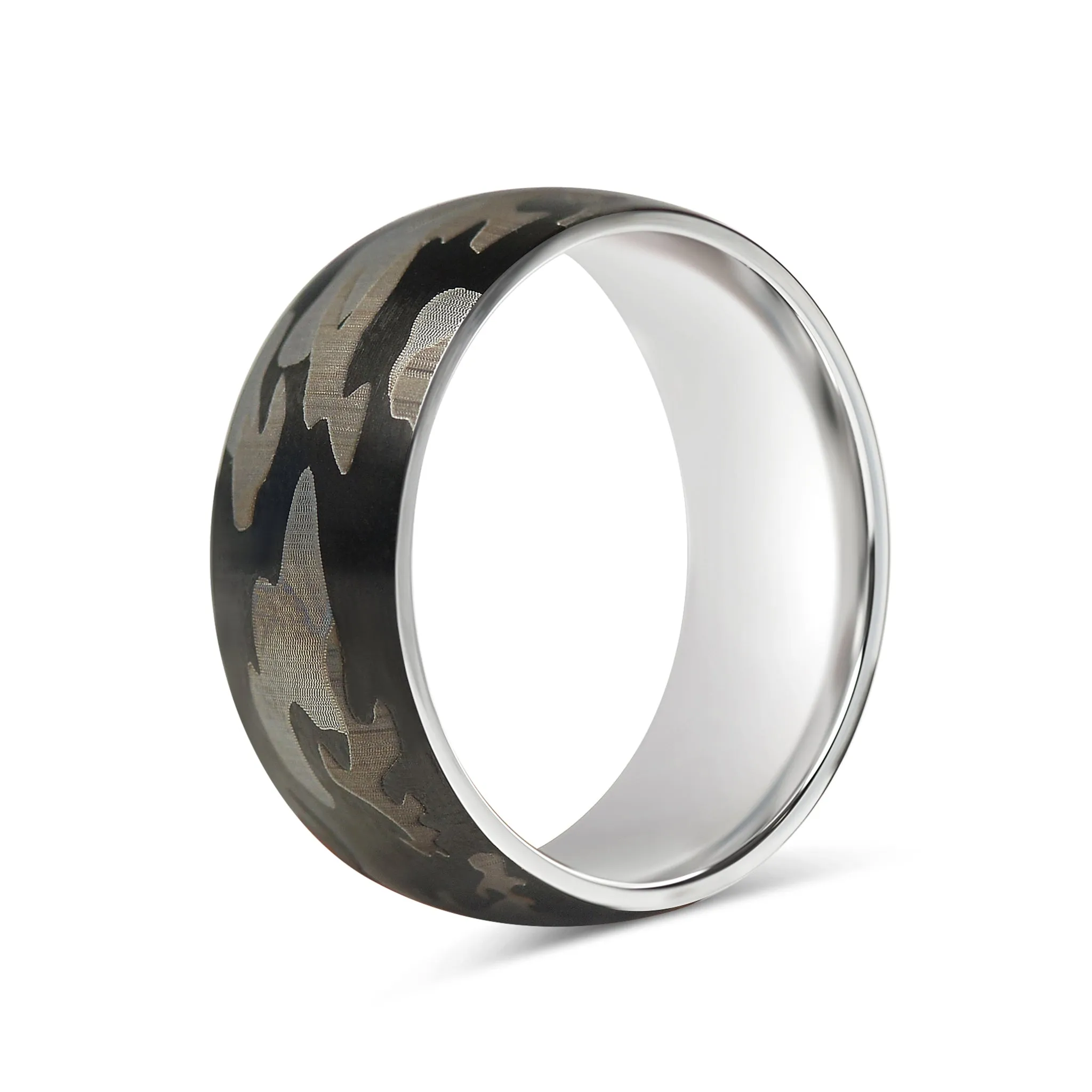 Camouflage Stainless Steel Blank Ring / CFR7017