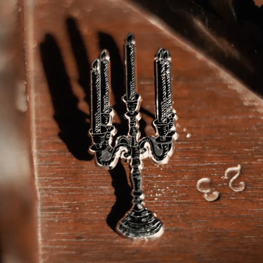 Candelabrum Enamel Pin