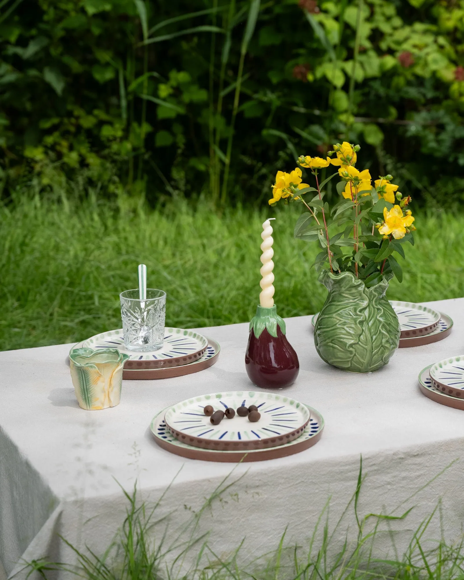 Candle Holder Eggplant