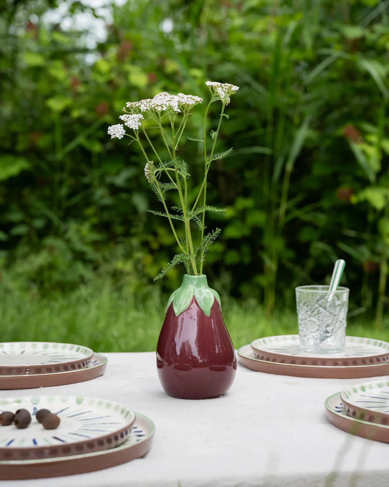 Candle Holder Eggplant