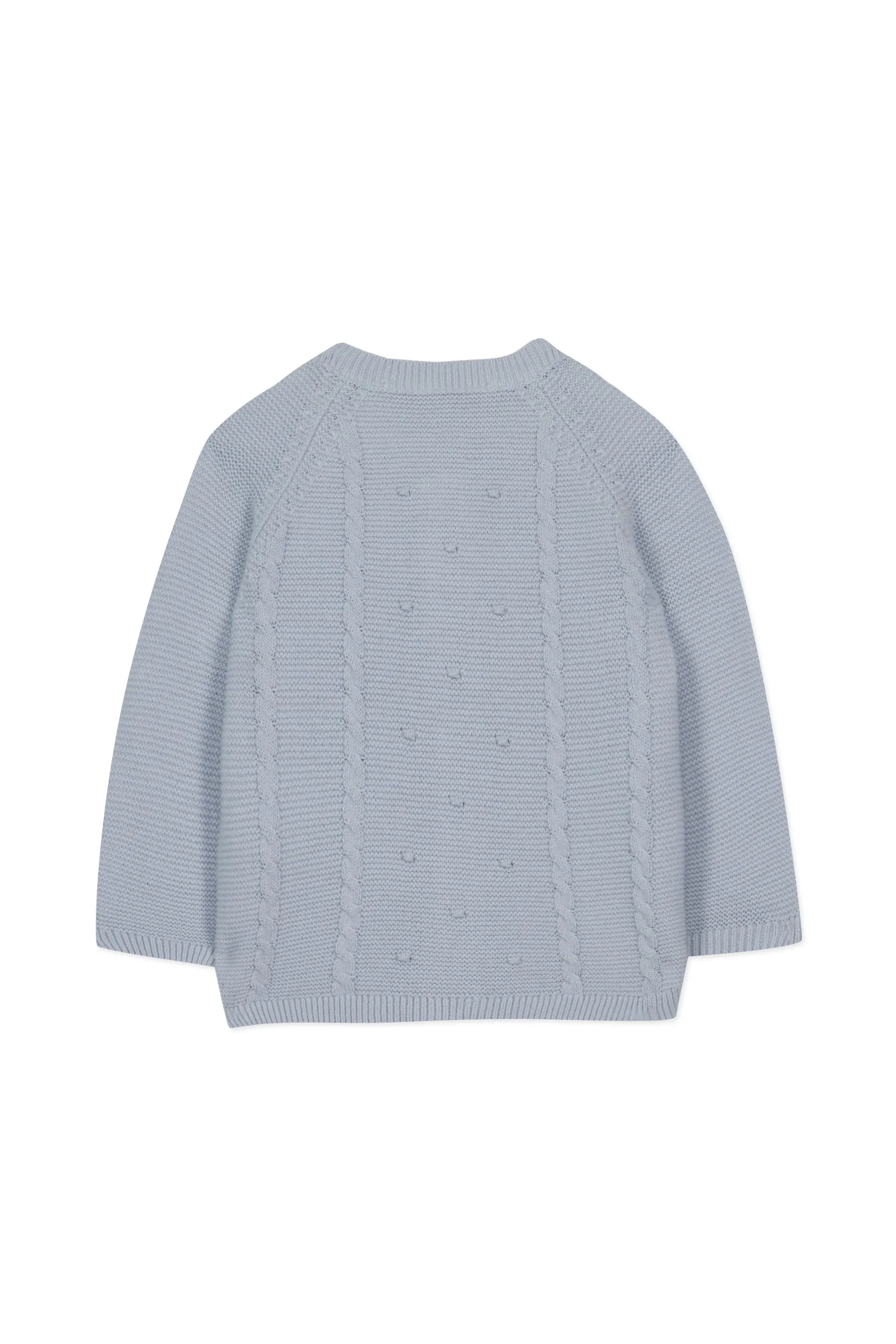 Cardigan - Blue/Grey Cable