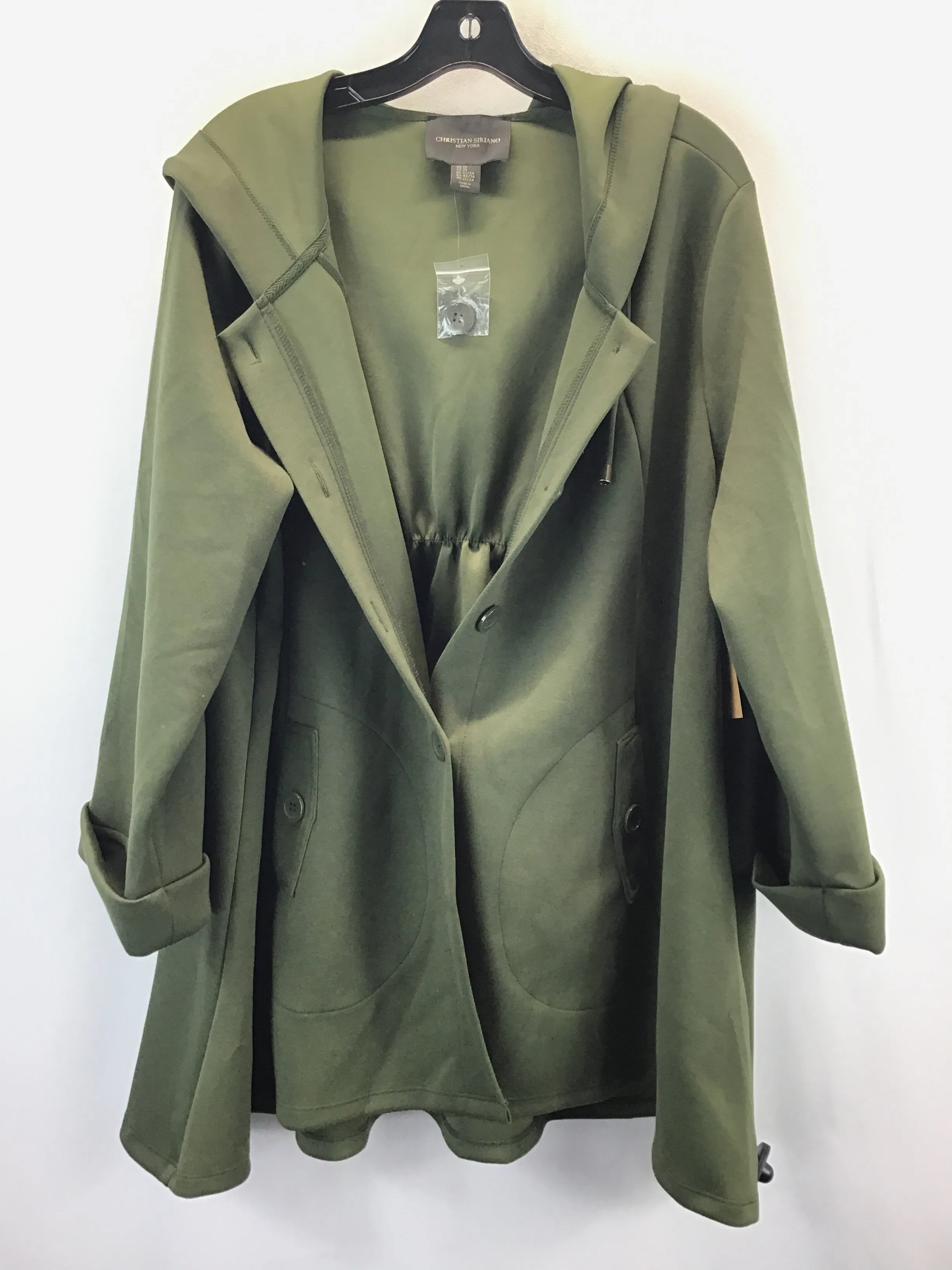 Cardigan By Christian Siriano In Green, Size: 2x