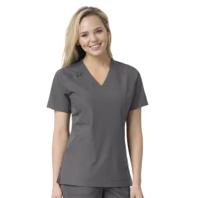 Carhartt Force Liberty Women's Multi-Pocket V-Neck Scrub Top - Pewter