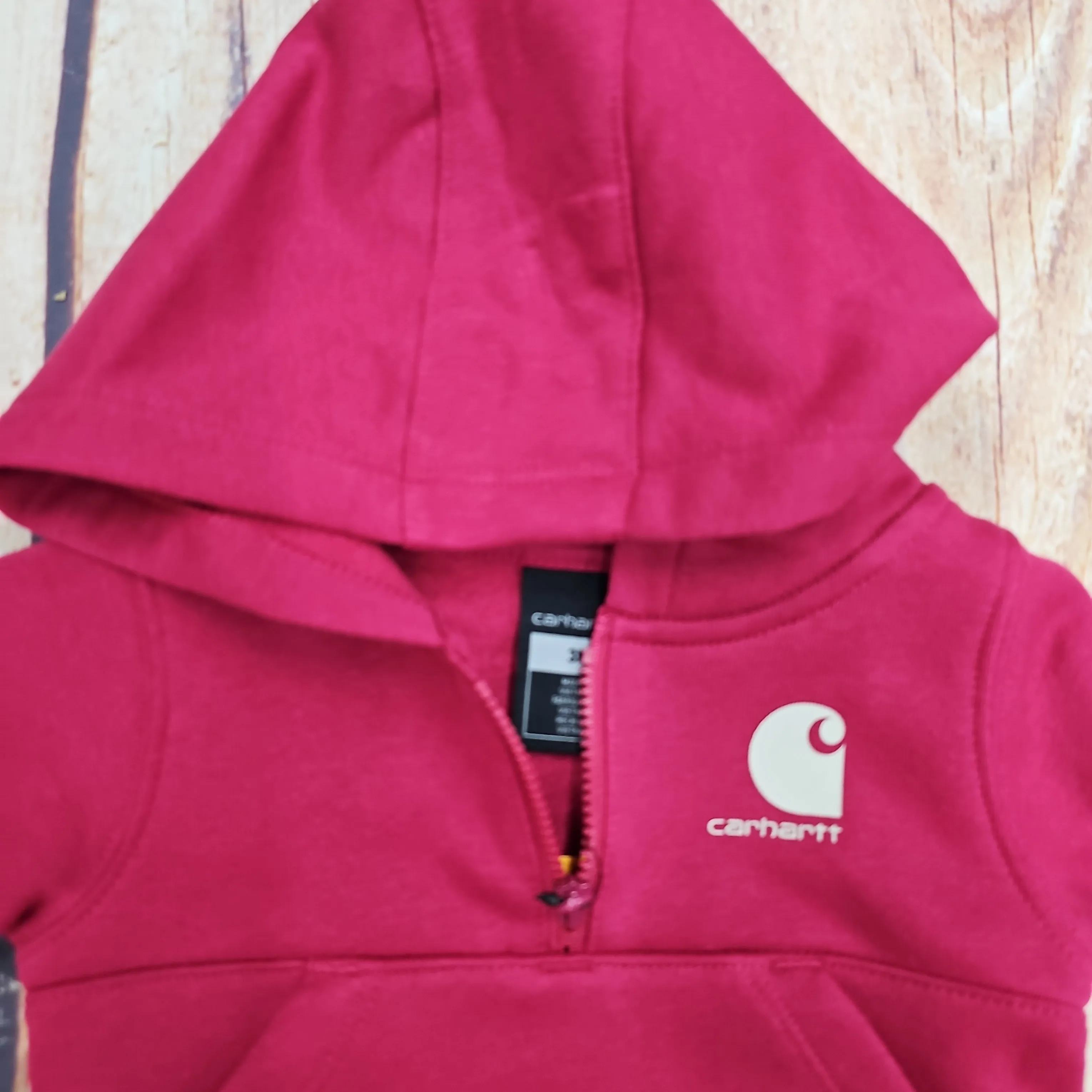 CARHARTT GIRLS LONG SLEEVE HALF ZIP CHERRIES JUBILEE F52