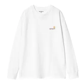 CARHARTT WIP AMERICAN SCRIPT WHITE - CAMISETA DE MANGA LARGA