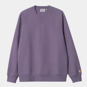 Carhartt WIP - Chase Crewneck Sweatshirt - Violanda / Gold