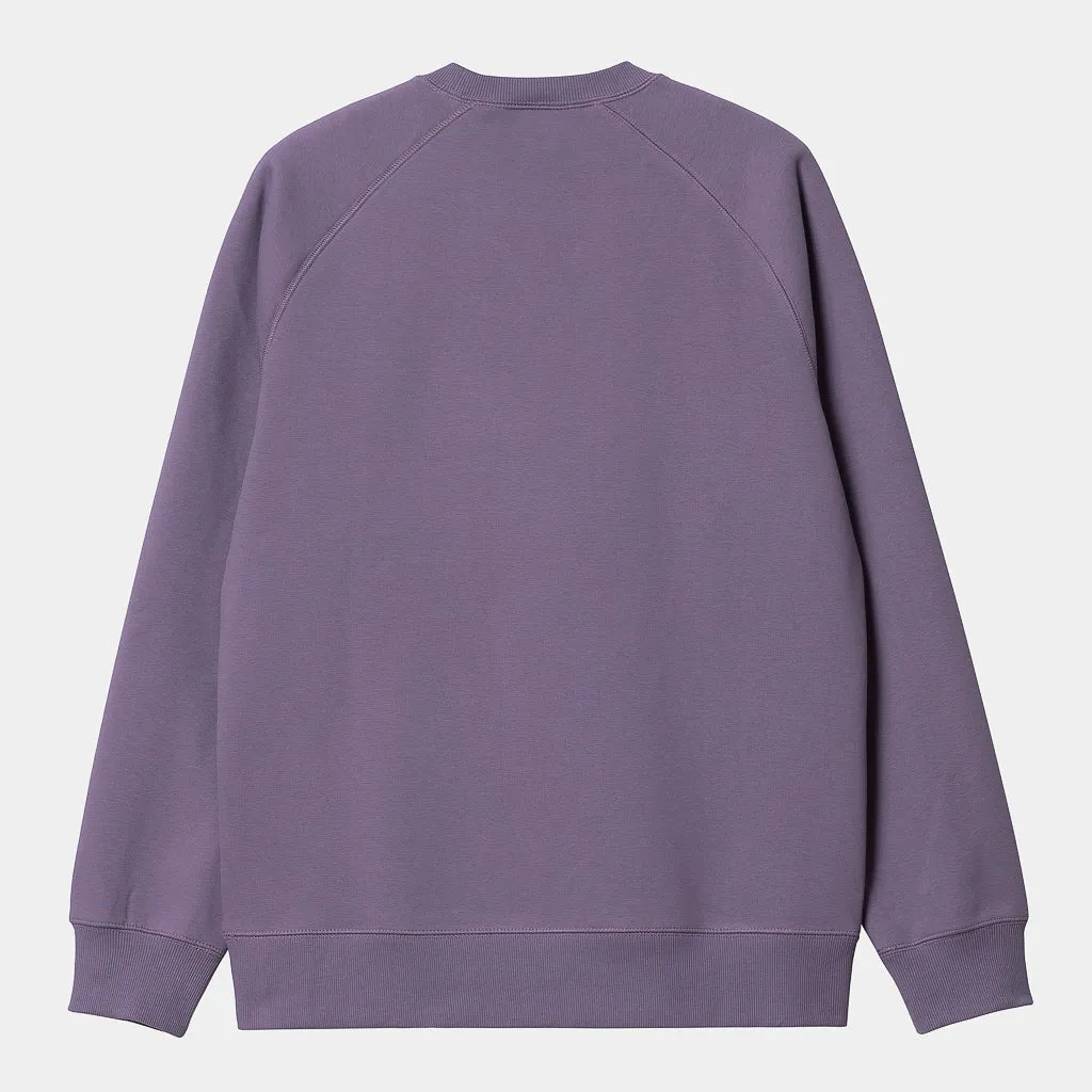 Carhartt WIP - Chase Crewneck Sweatshirt - Violanda / Gold