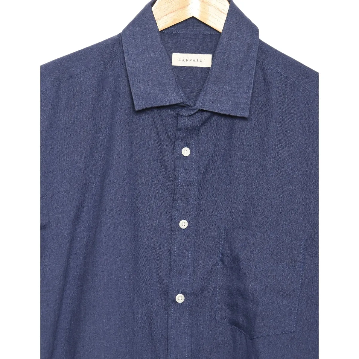 Carpasus Shirt Linen Short Lido navy