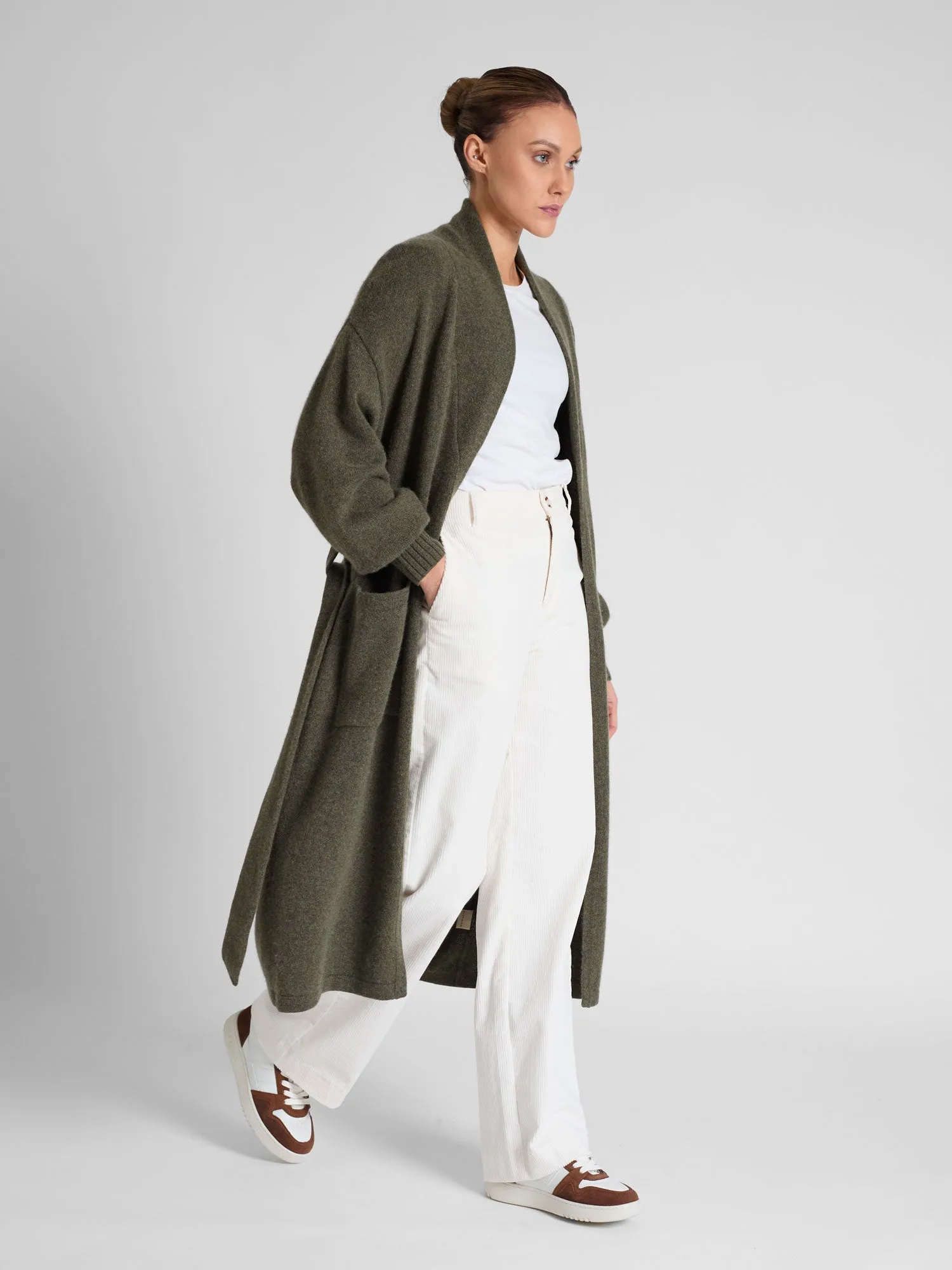 Cashmere coat "Trench" - army