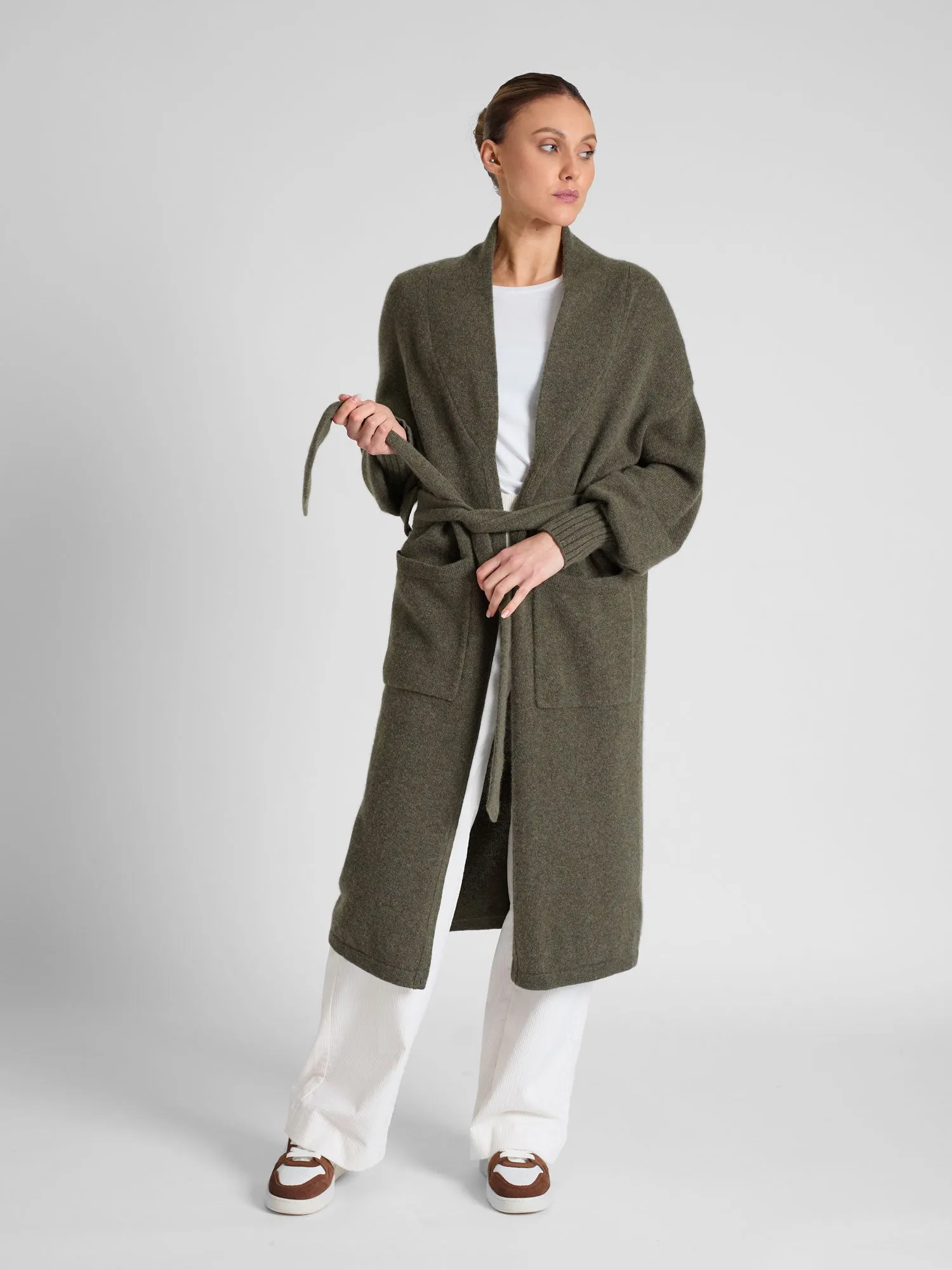 Cashmere coat "Trench" - army