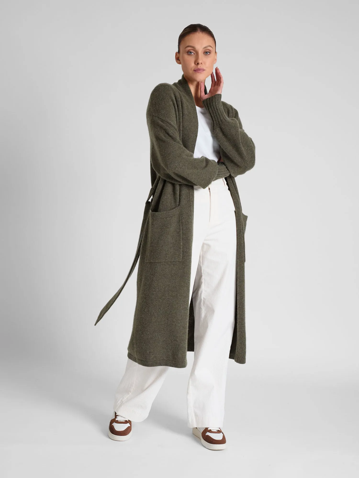 Cashmere coat "Trench" - army