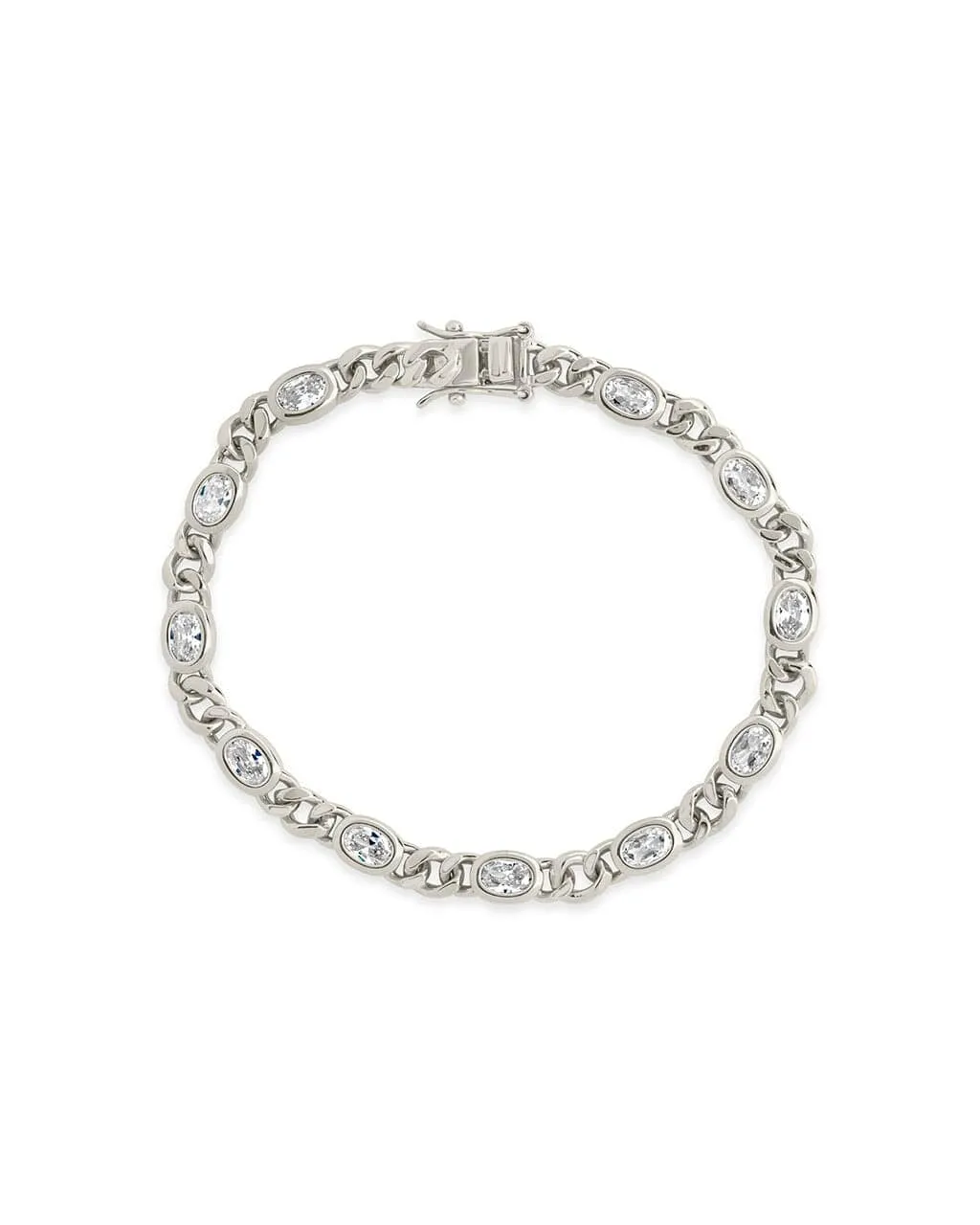 Cassie CZ Bezel Tennis Bracelet