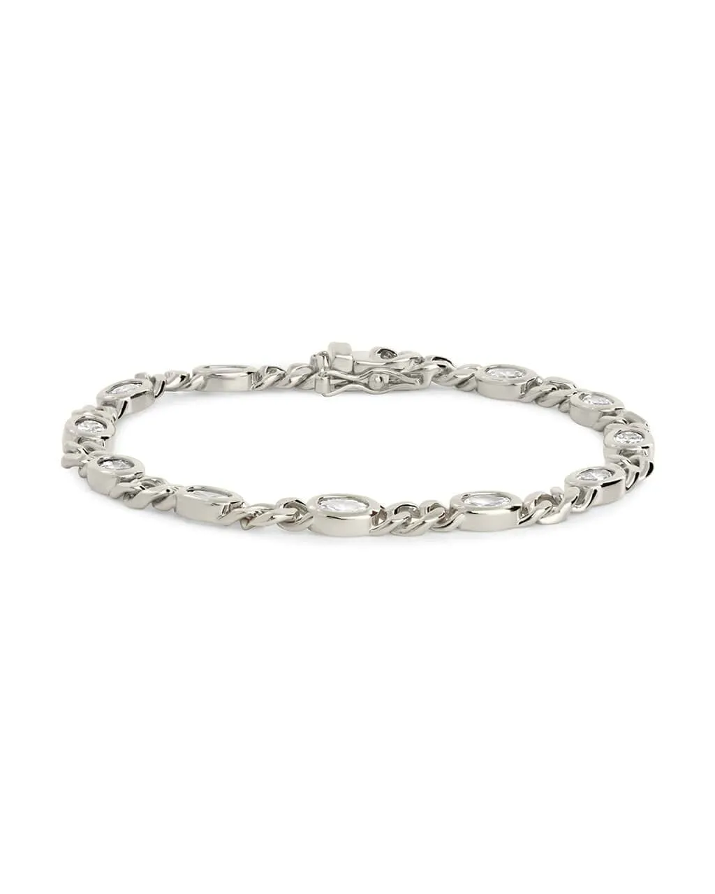 Cassie CZ Bezel Tennis Bracelet