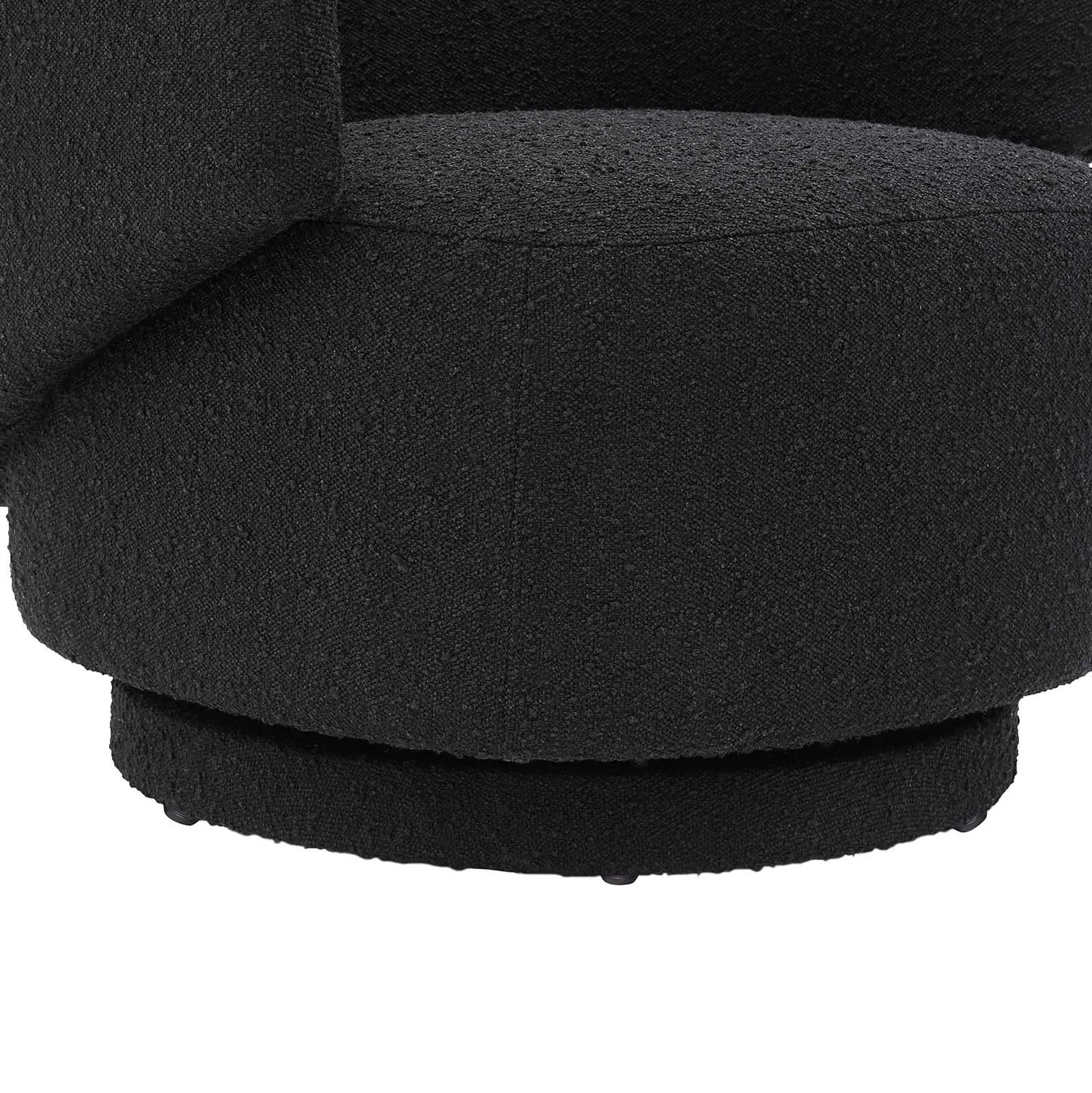 Celestia Boucle Fabric Fabric and Wood Swivel Chair by Modway