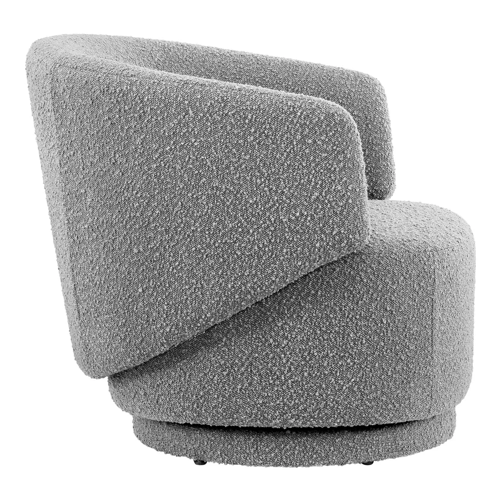 Celestia Boucle Fabric Fabric and Wood Swivel Chair by Modway