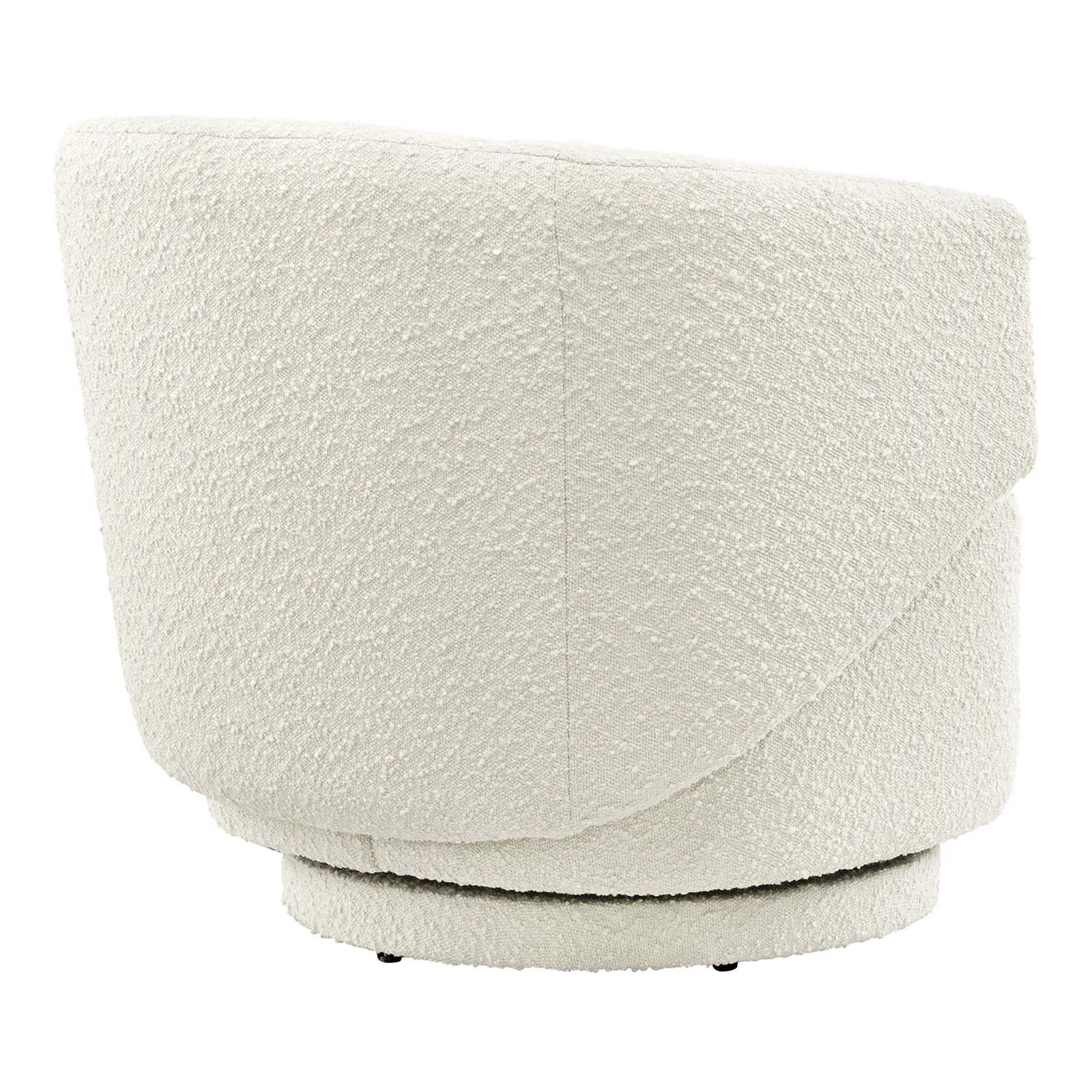 Celestia Boucle Fabric Fabric and Wood Swivel Chair by Modway