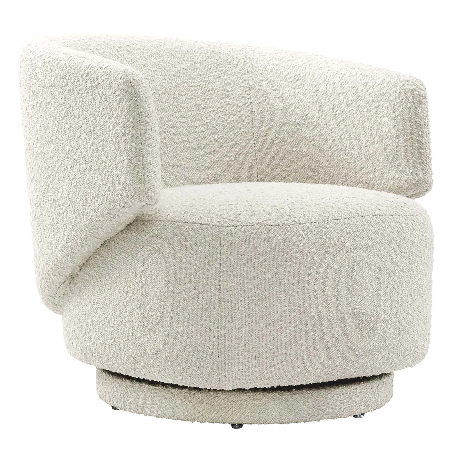 Celestia Boucle Fabric Fabric and Wood Swivel Chair by Modway