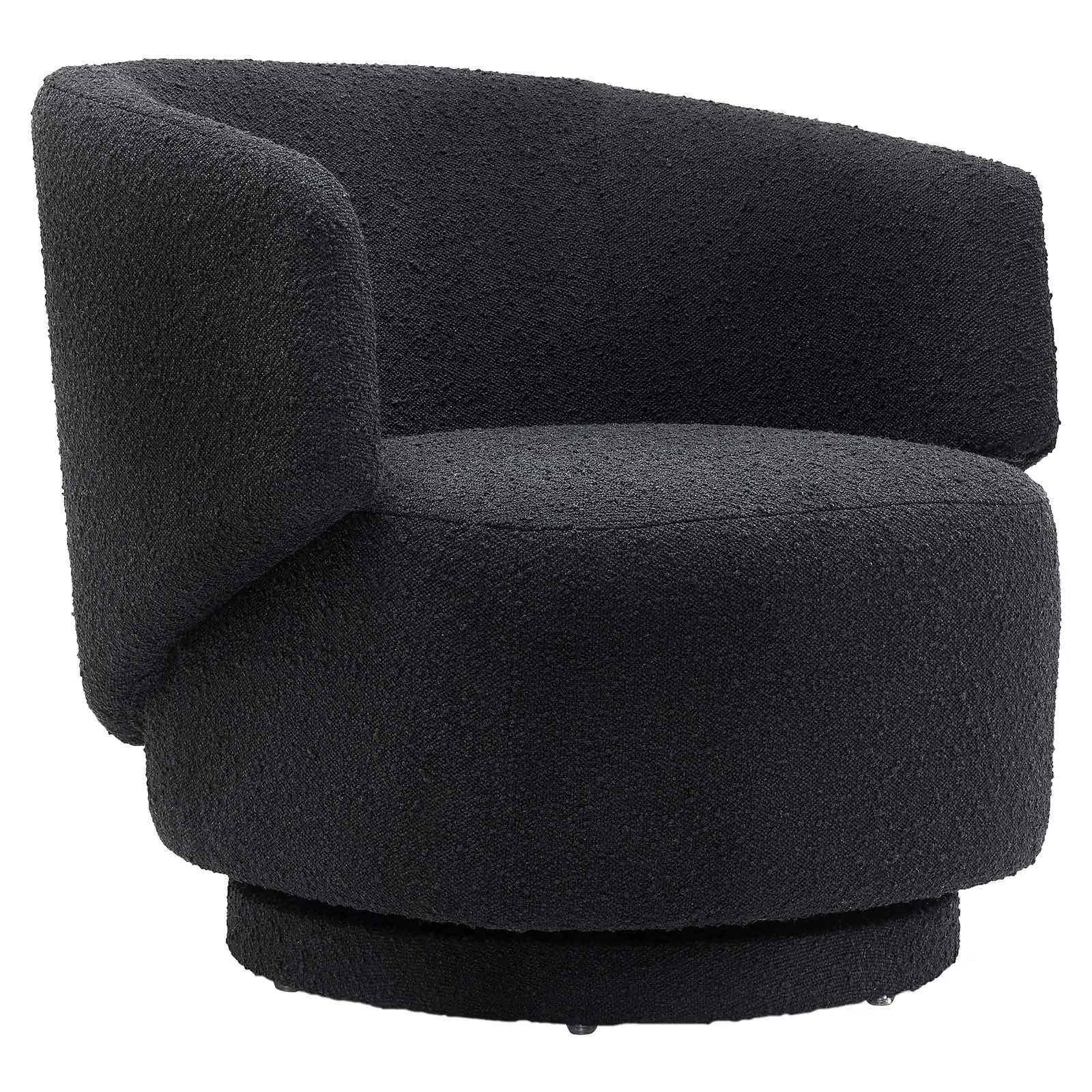 Celestia Boucle Fabric Fabric and Wood Swivel Chair by Modway