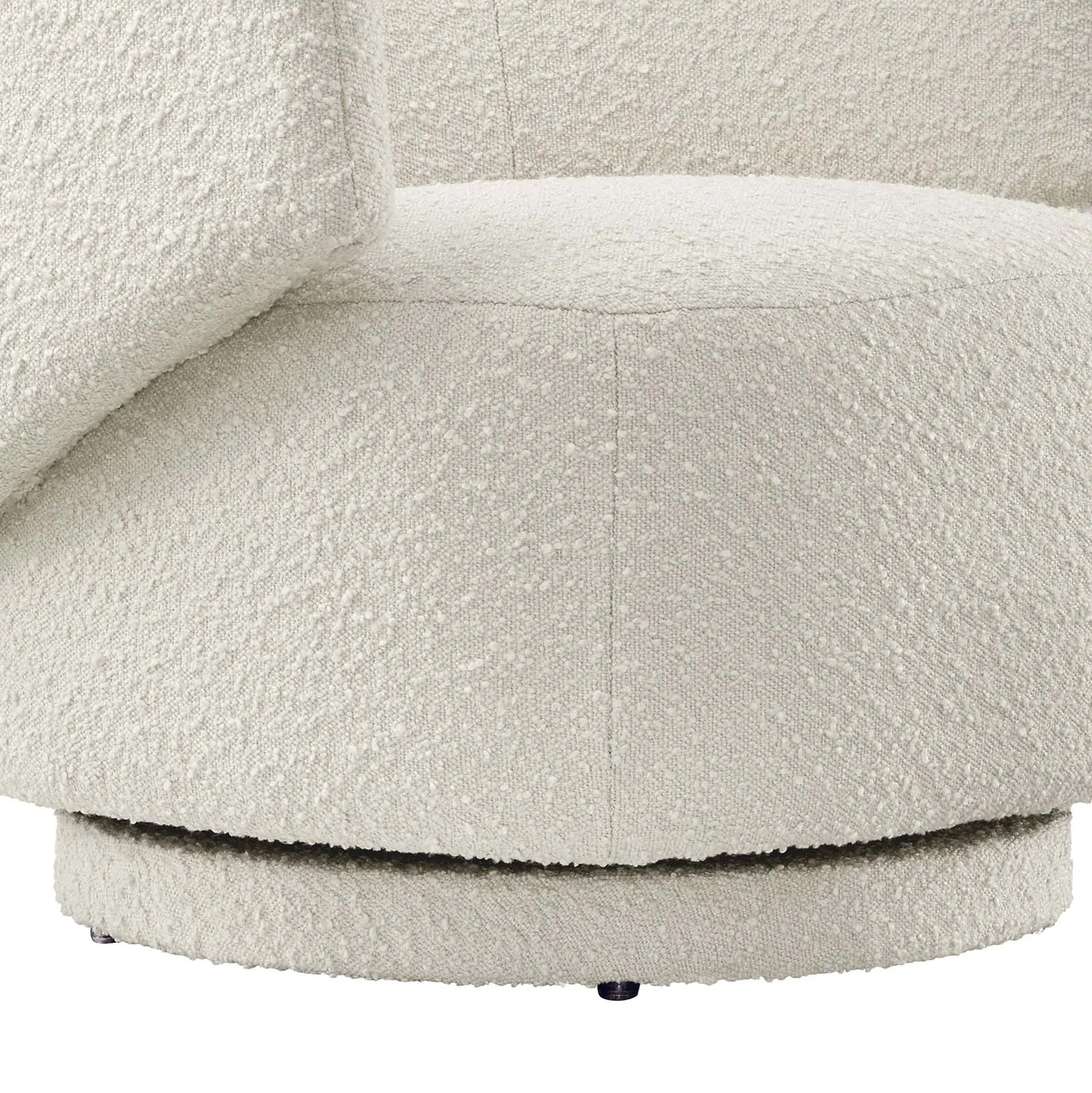 Celestia Boucle Fabric Fabric and Wood Swivel Chair by Modway