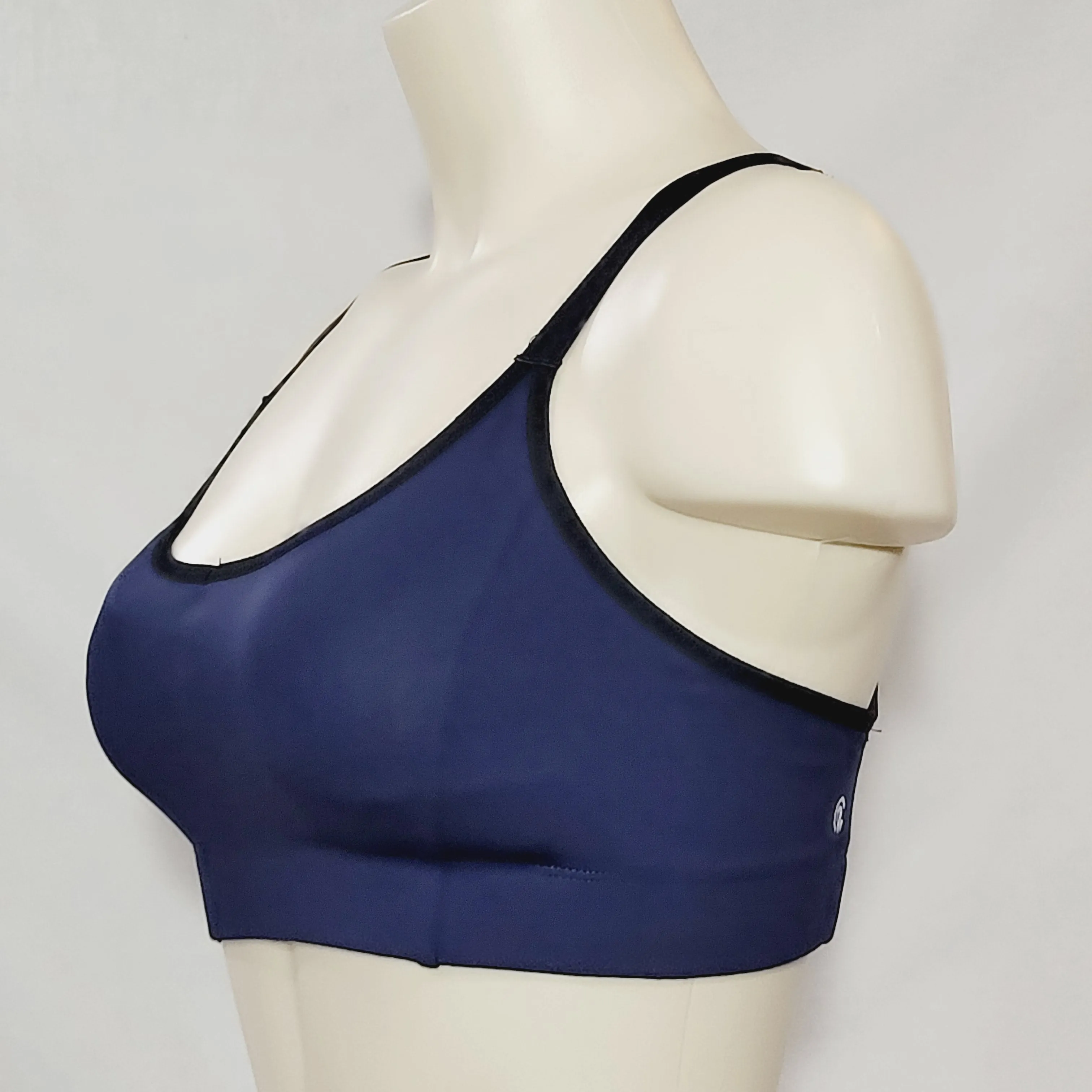 Champion N9688 Strappy Cami Wire Free Sports Bra MEDIUM Indigo Navy Blue