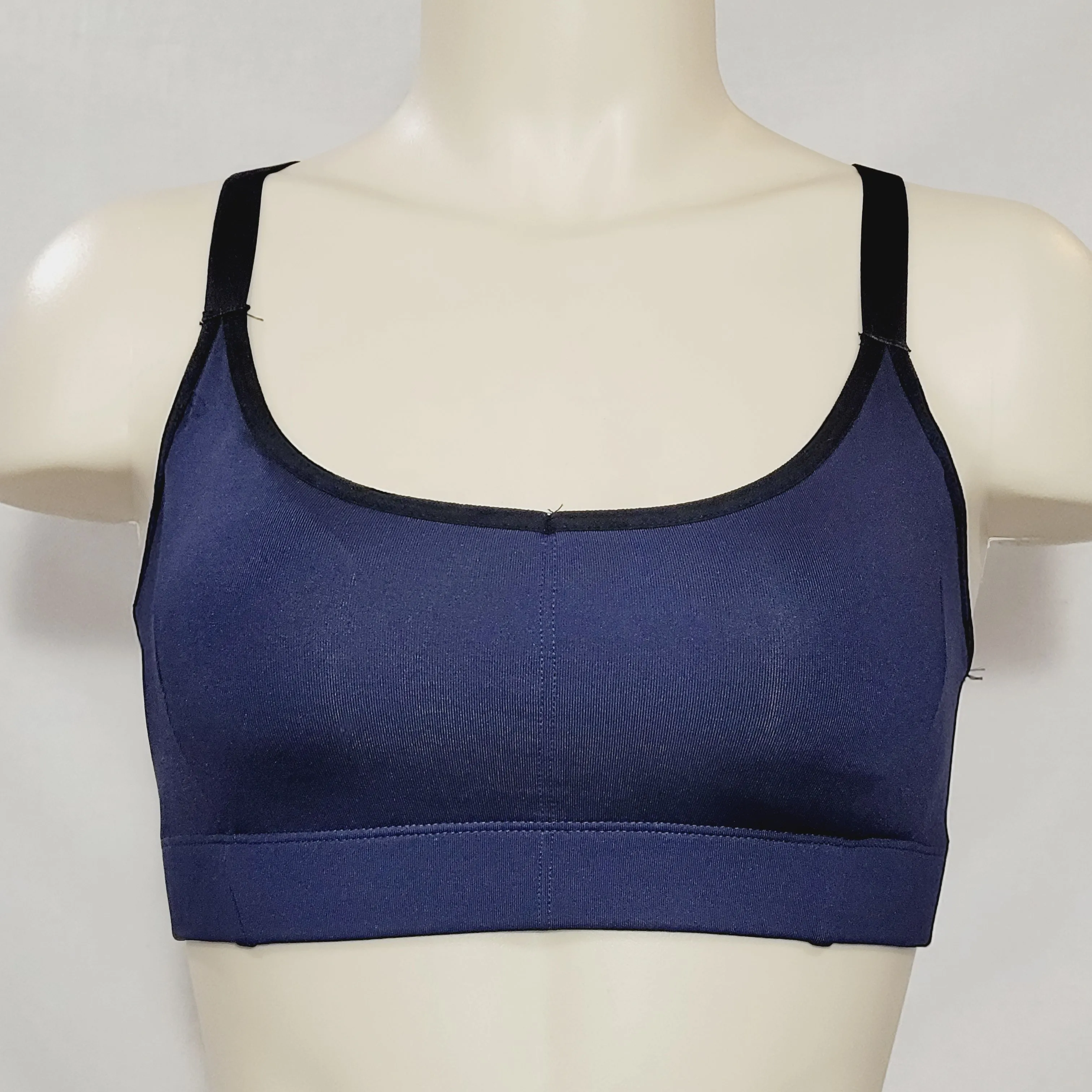 Champion N9688 Strappy Cami Wire Free Sports Bra MEDIUM Indigo Navy Blue