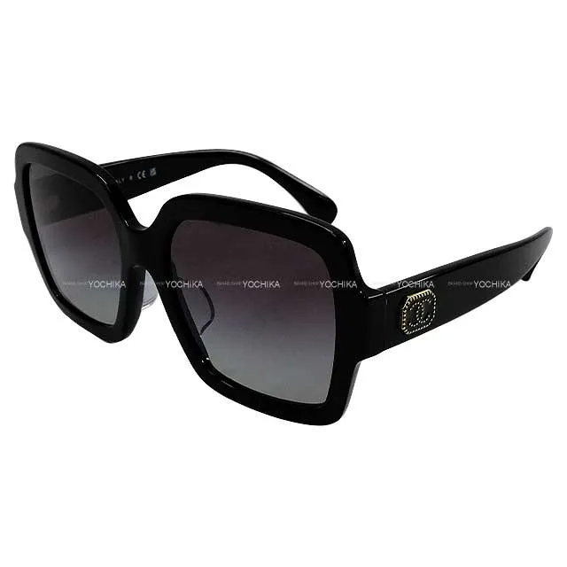 CHANEL sunglass Pearl Coco mark Octagon Noir (Black)[EXCELLENT][Authentic]