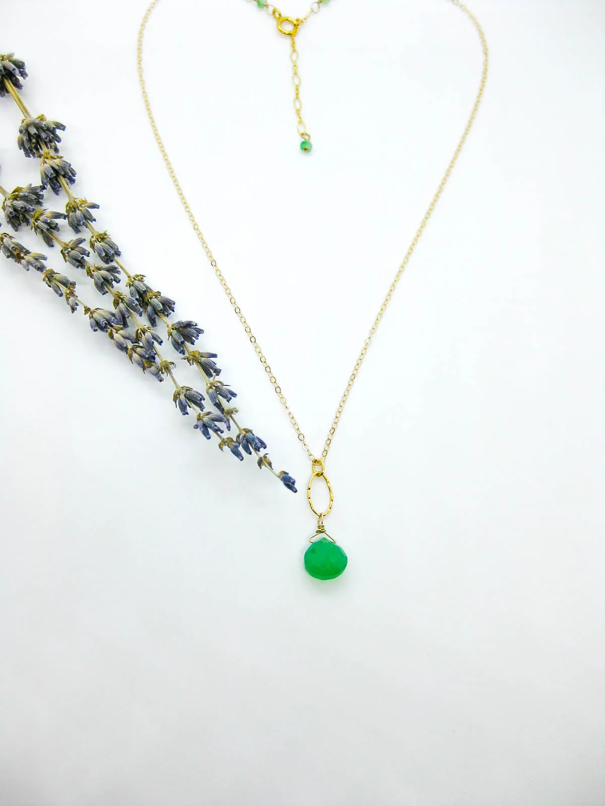 Chrysanthe: Chrysoprase Necklace - n580