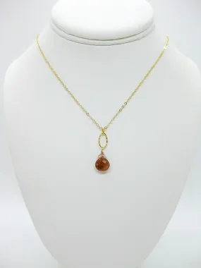 Chrysanthe: Sunstone Necklace - n406