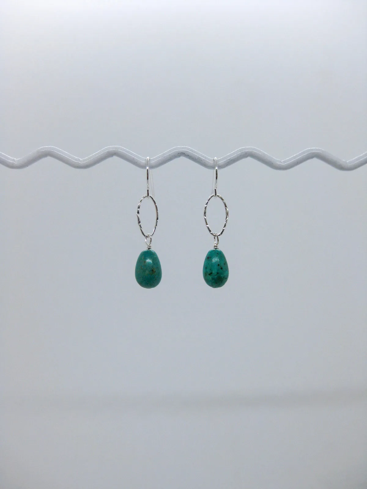 Chrysanthe: Turquoise Earrings - e587