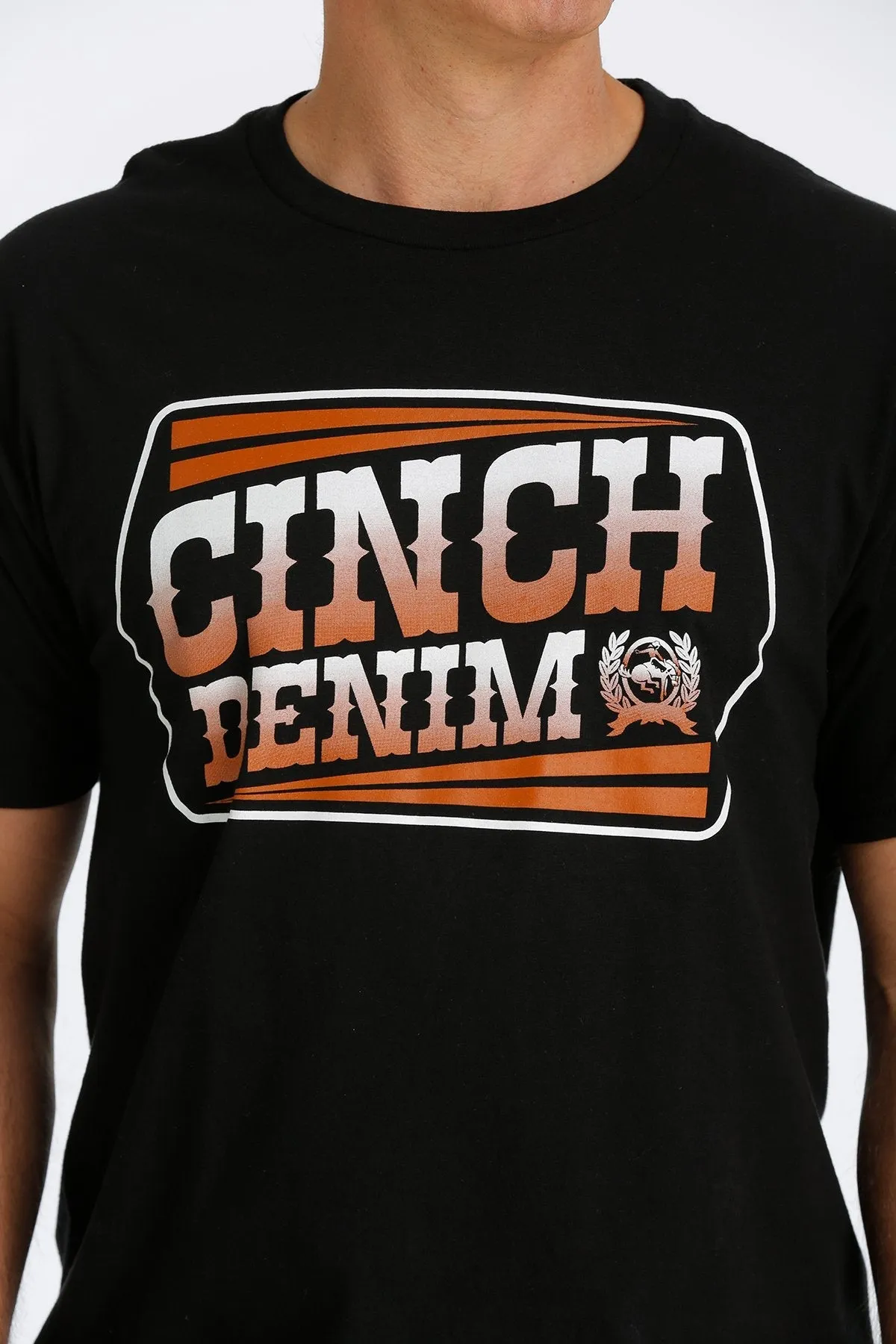 CINCH MEN'S CINCH DENIM TEE - BLACK STYLE MTT1690494