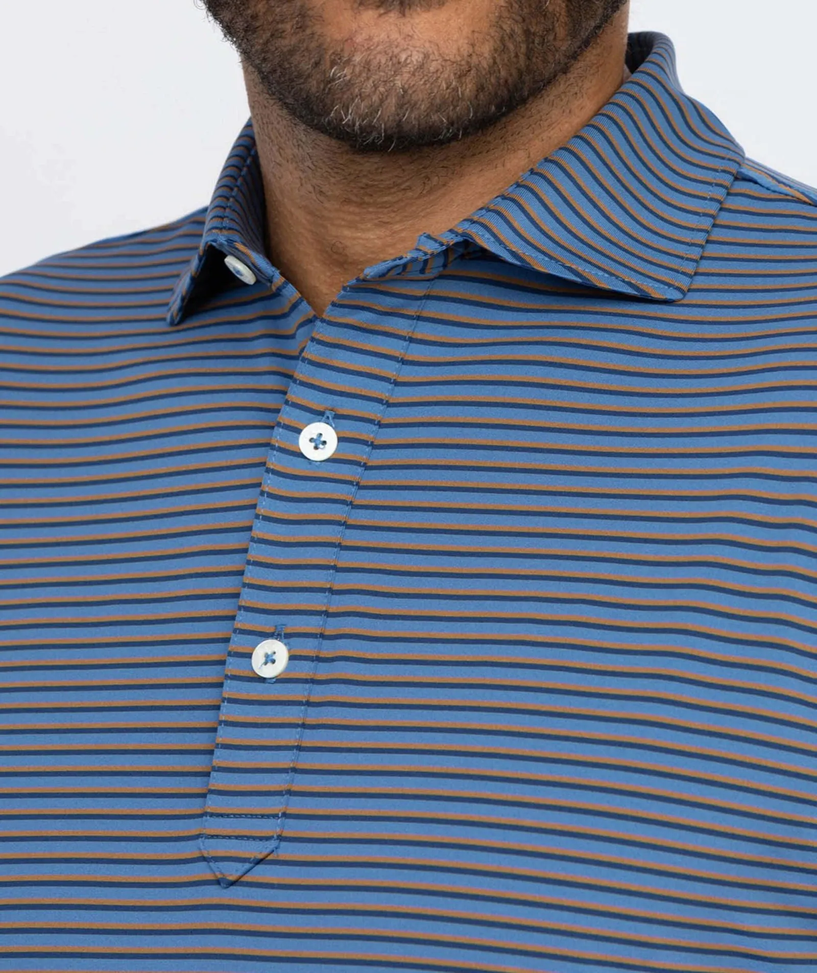 Clark Stripe Performance Polo - Closeout