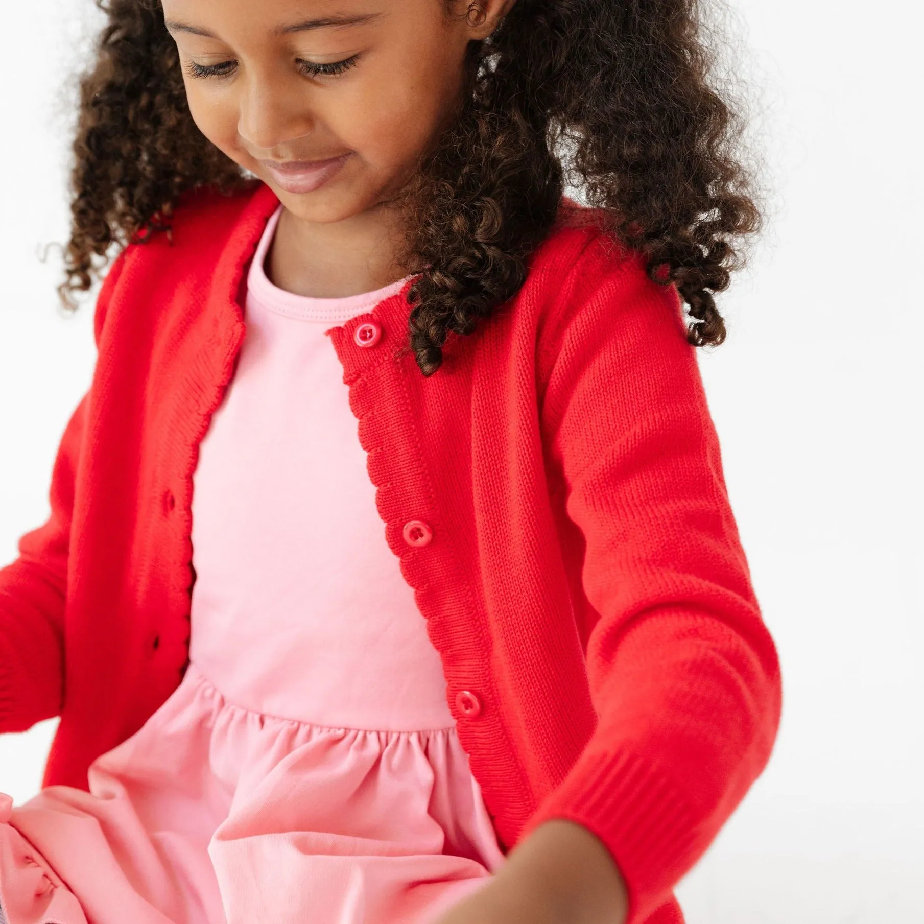 Classic Knit Cardigan - Apple Red