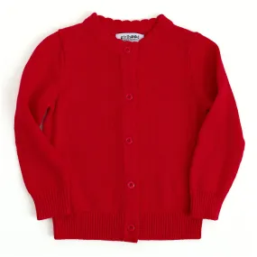 Classic Knit Cardigan - Apple Red