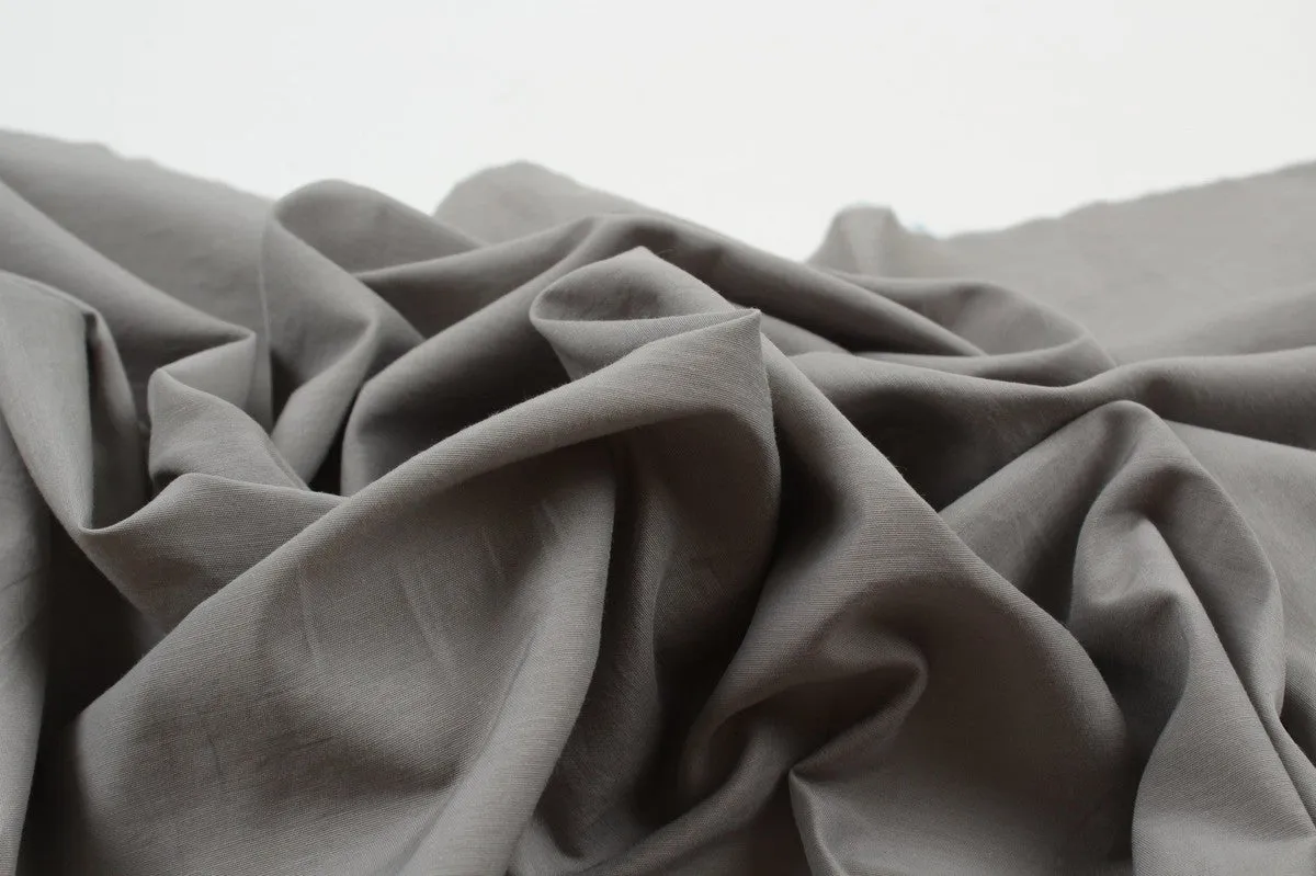 Cotton Polyester Shiny Poplin - Grey