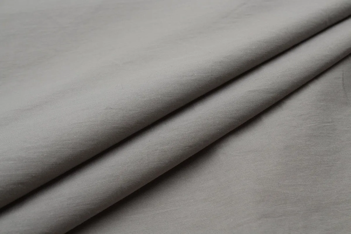 Cotton Polyester Shiny Poplin - Grey