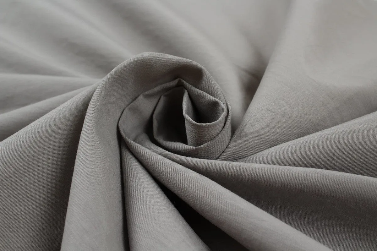 Cotton Polyester Shiny Poplin - Grey