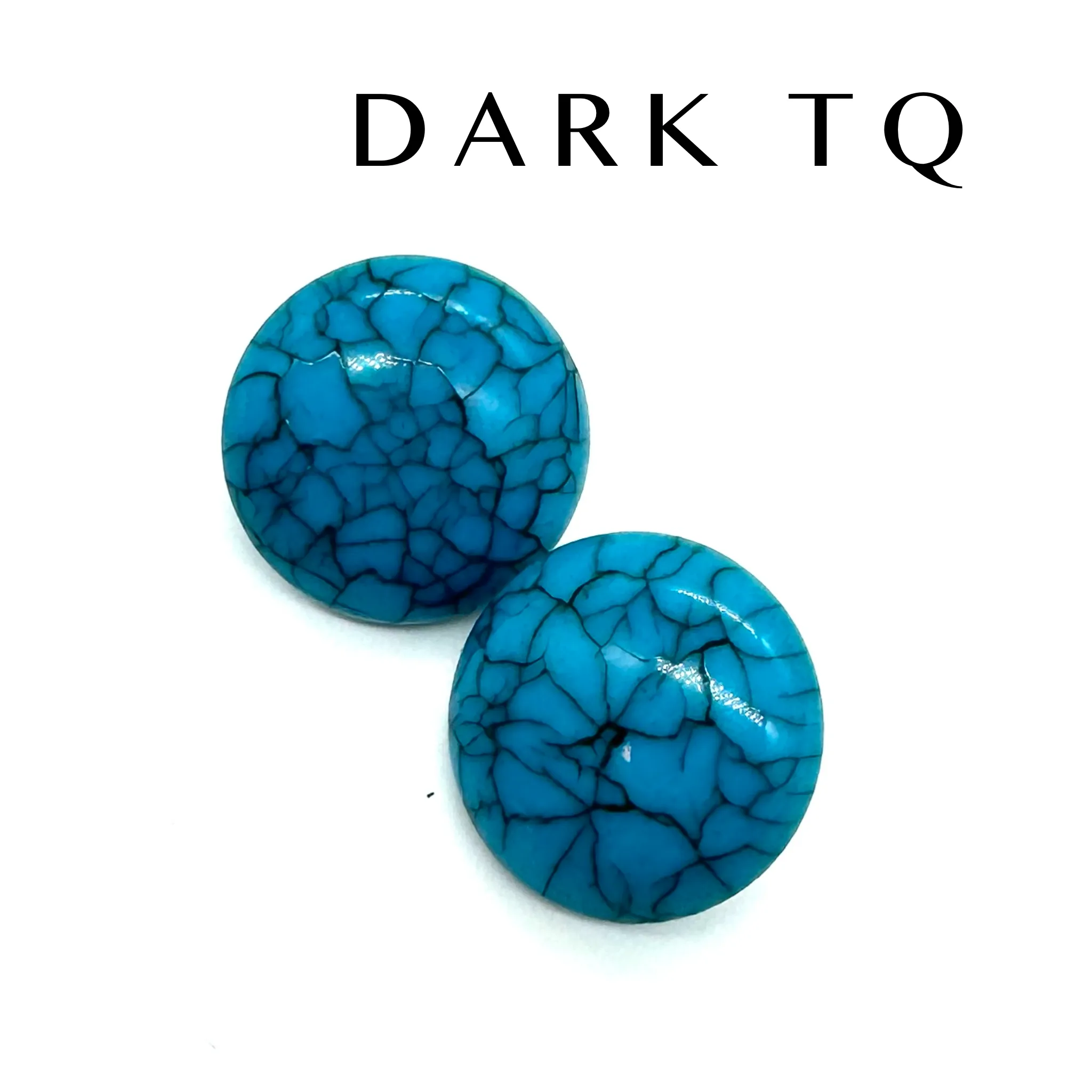 Crackle Retro Button Stud Earrings