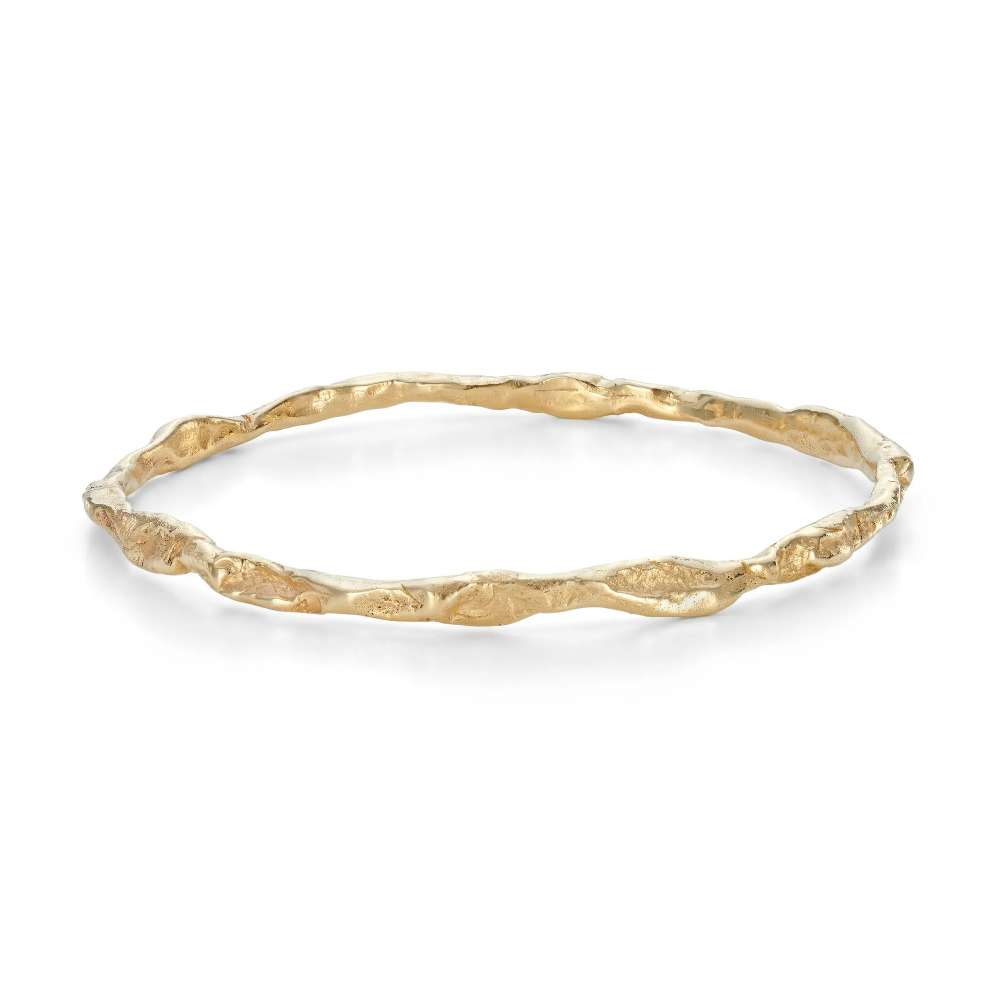 Craggy Bangle 9ct Gold