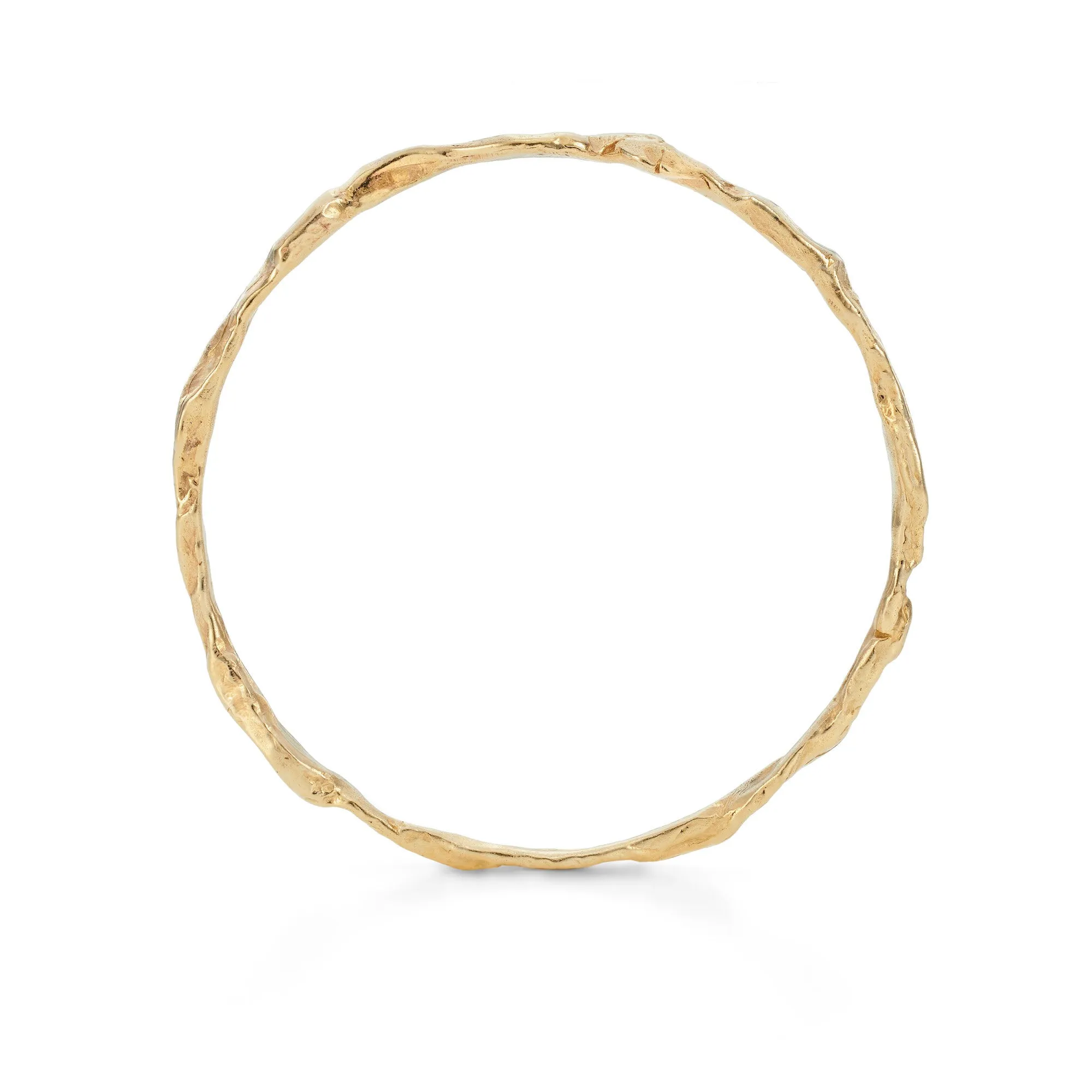 Craggy Bangle 9ct Gold