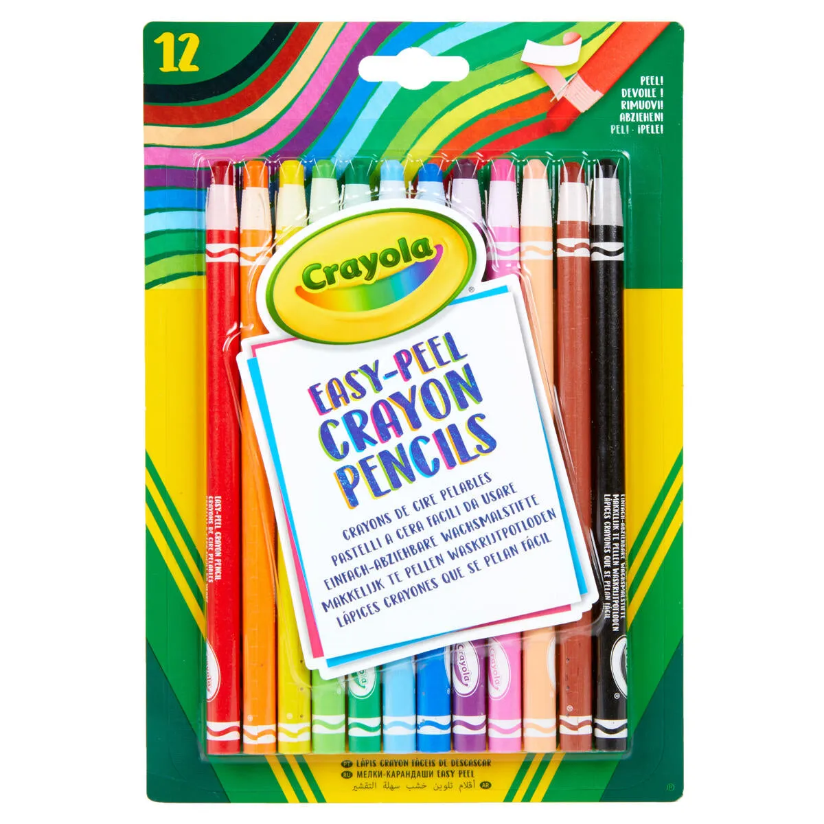 Crayola 12 Easy-Peel Crayon Pencils