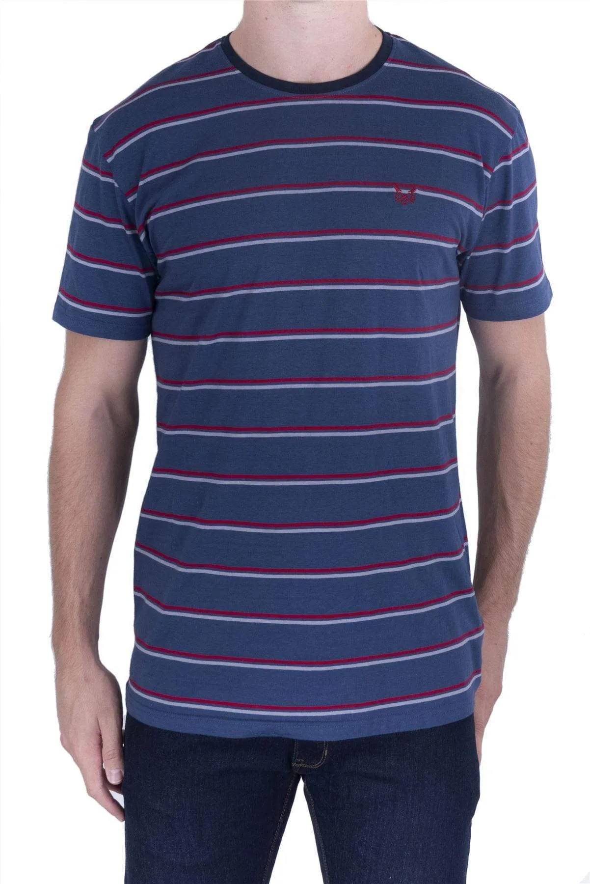 Crew Clothing Men Stripes Short Sleeve Cotton Top